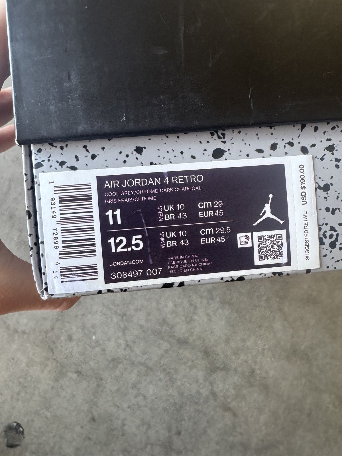 Jordan Brand Jordan 4 “Cool Grey” Size US 11 / EU 44 - 11 Thumbnail