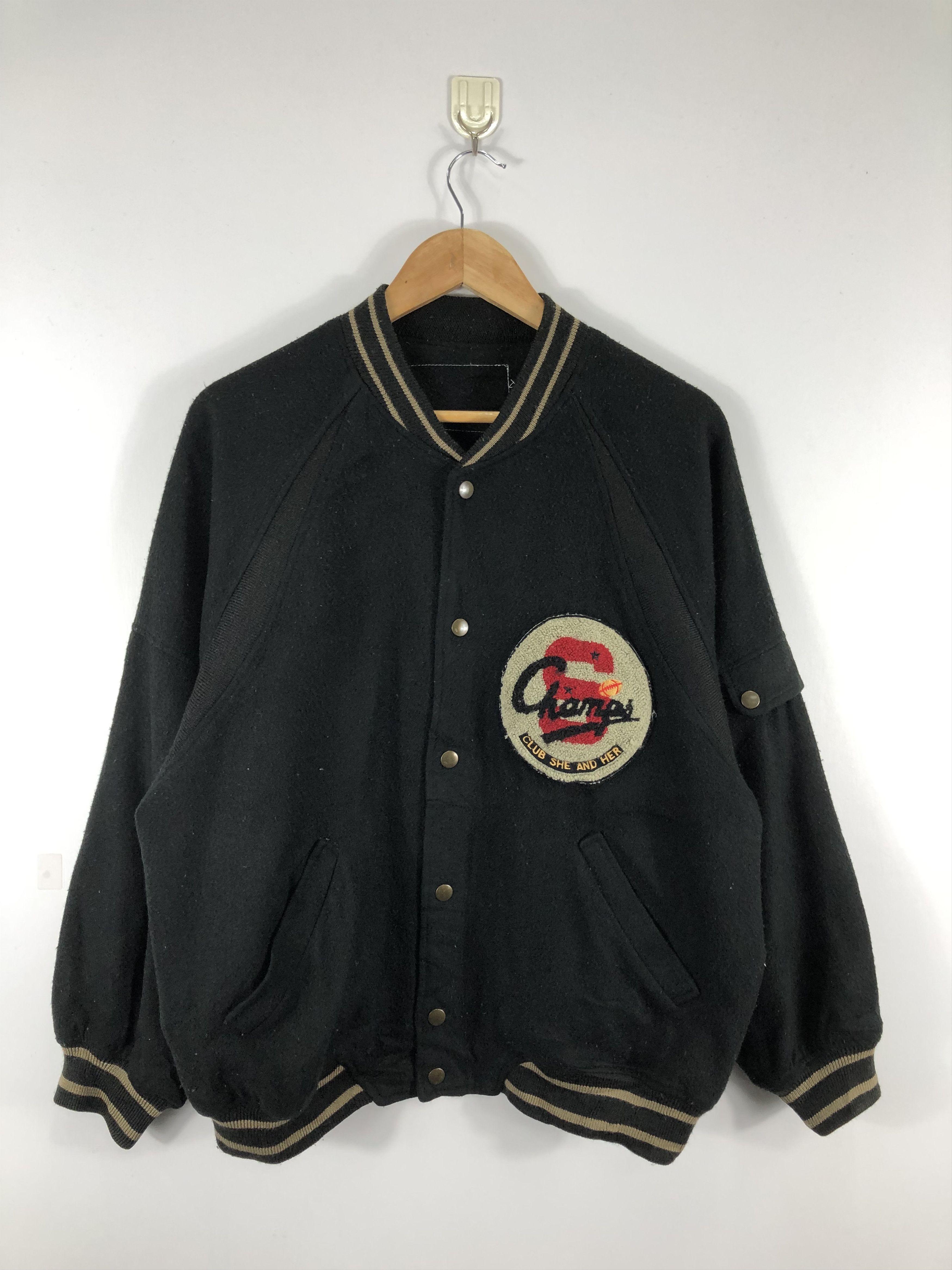 Japanese Brand Vintage 90s Champs Embroidery Wool Varsity Jacket V0272 Size US L / EU 52-54 / 3 - 1 Thumbnail