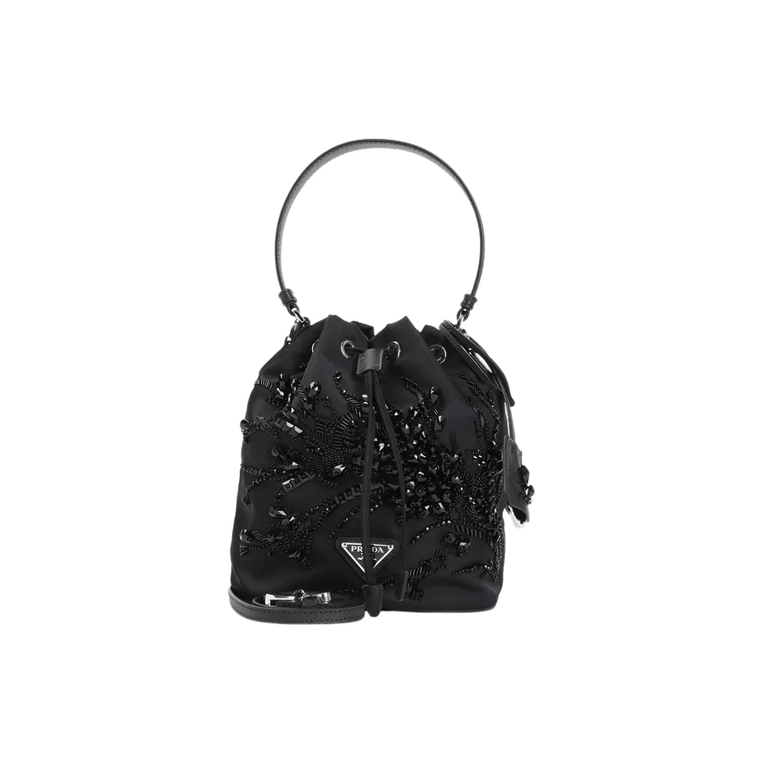 Prada PRADA Re-Nylon Mini Black Emb. Bucket Bag New Auth. Size ONE SIZE - 4 Thumbnail