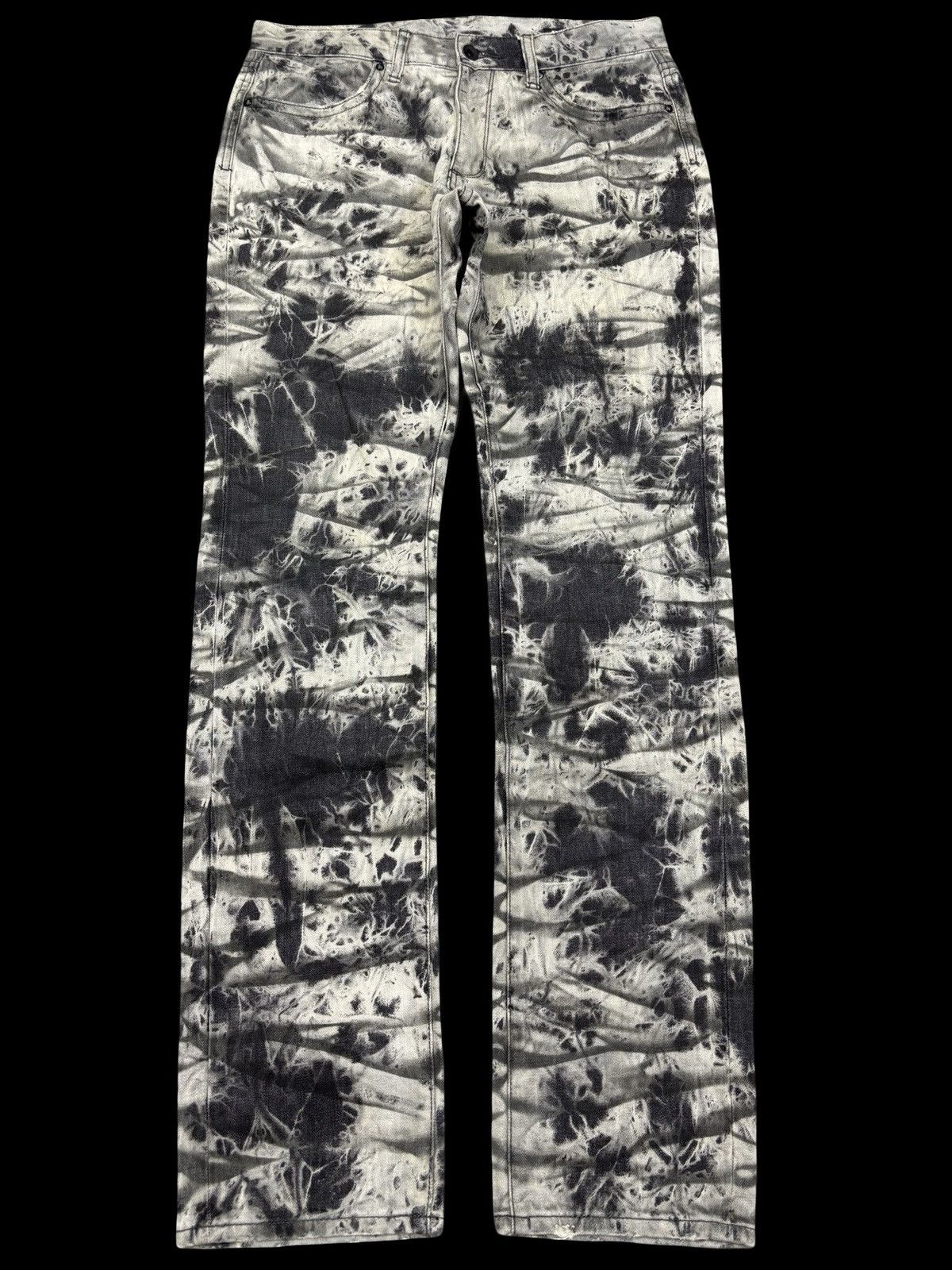 Japanese Brand 💥semanticdesign Japan Streetwear Tye Dye Metal Jeans F721 Size US 31 - 1 Thumbnail