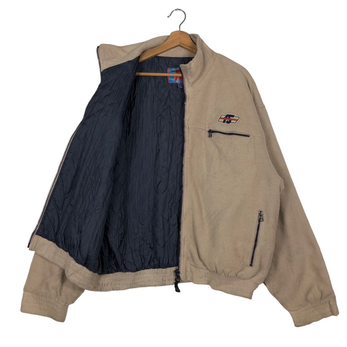 BEAUTY&YOUTH 🔥Vintage Bomber Jacket Fleece Youth Culture Big Logo Skate Size US L / EU 52-54 / 3 - 9 Thumbnail