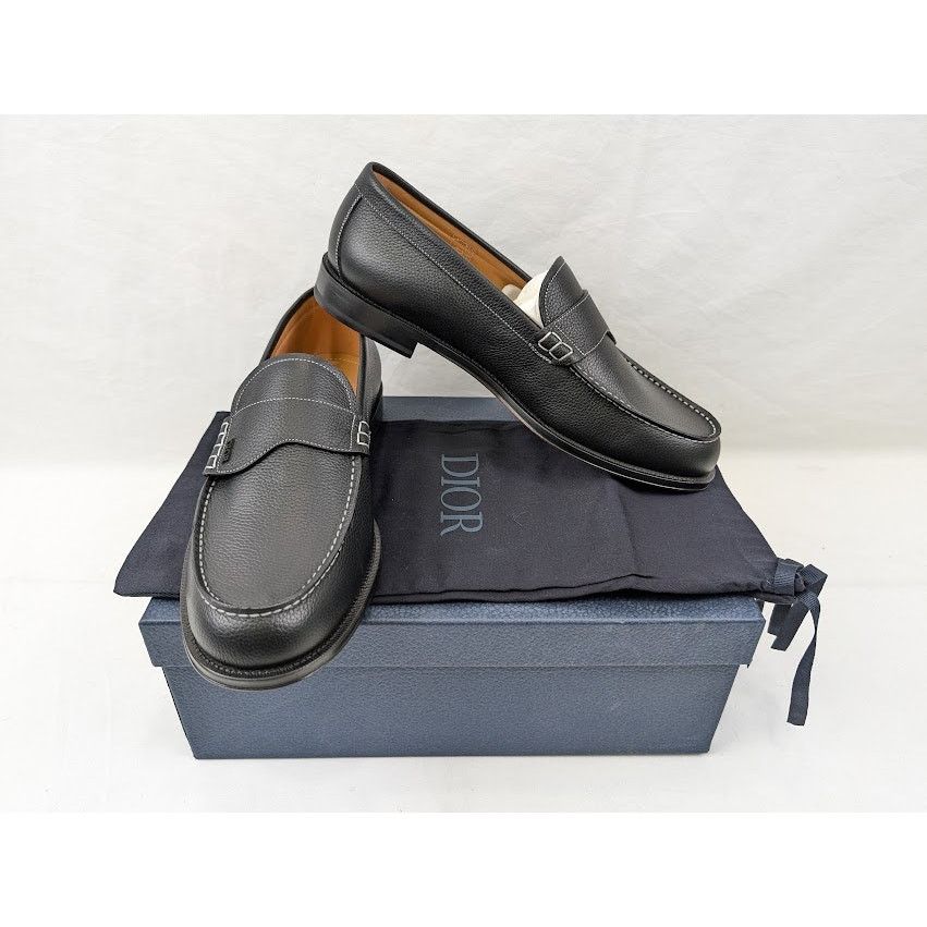 Dior o1rshd1 Granville Grained Calf Loafer in Nior Size US 13 / EU 46 - 19 Thumbnail