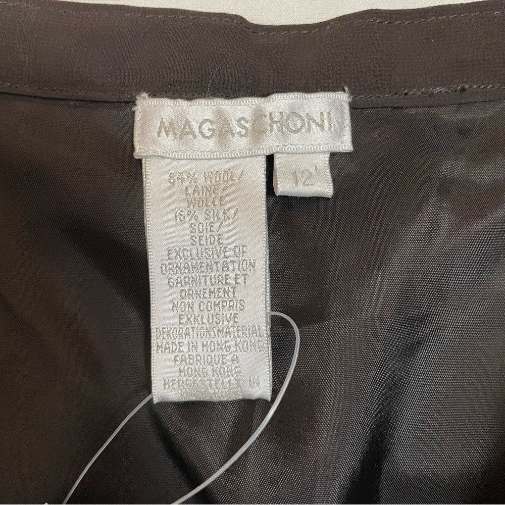 Magaschoni NWT New $260 Magaschoni Wool Silk Beaded Mahogany Skirt Siz Size 34" / US 12 / IT 48 - 5 Thumbnail