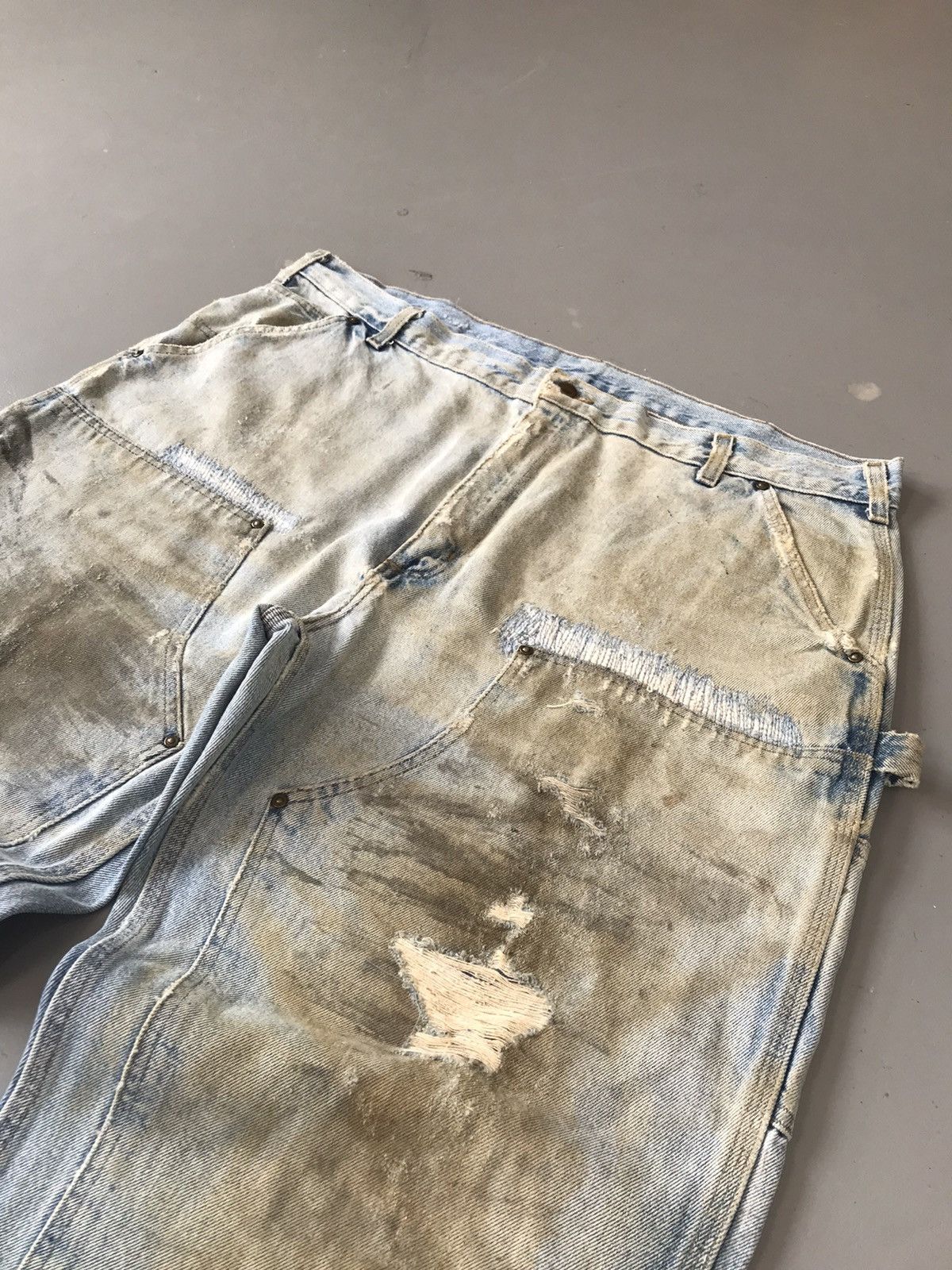 Carhartt × Vintage Vintage Carhartt B73 DST double knee denim Size US 43 - 3 Thumbnail