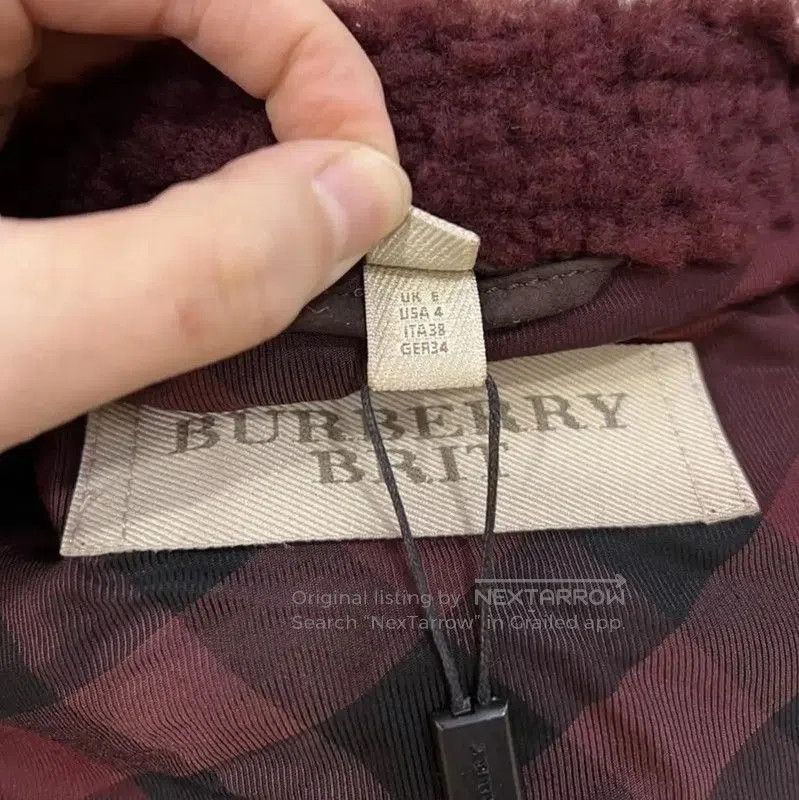 Burberry Burberry Red Round Neck Women's Jacket. Size L / US 10 / IT 46 - 6 Thumbnail