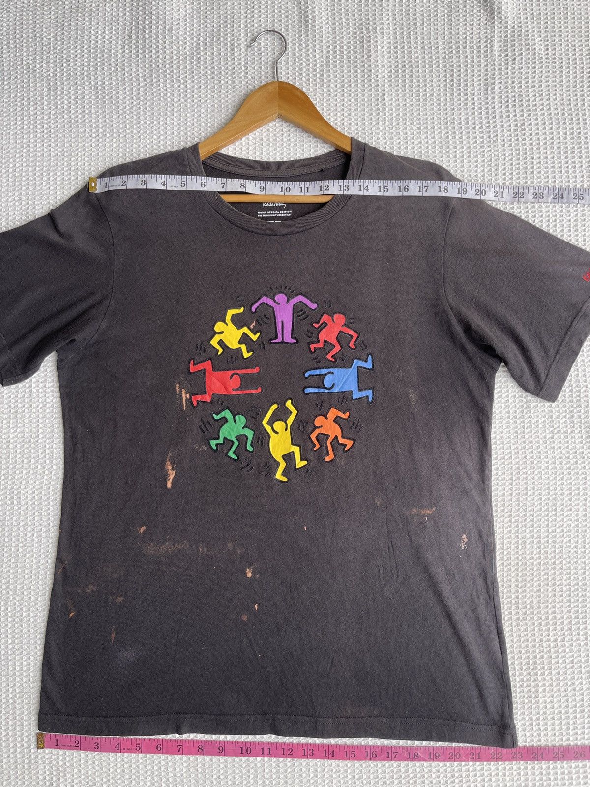 Keith Haring Last Drop🔥Rare🔥SUN FADED Keith Haring x Museum Of Arts Tee Size US XL / EU 56 / 4 - 11 Thumbnail