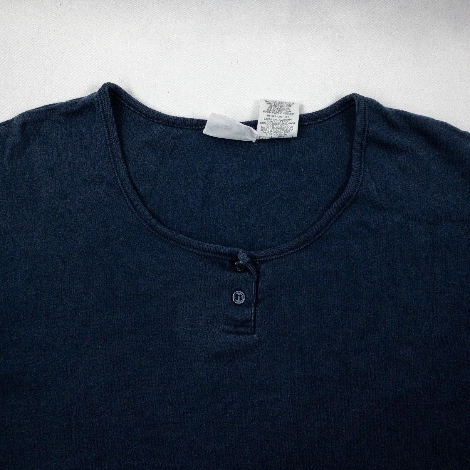 Other Bobbie Brooks Vintage Navy Blue Button Tee Womens XLarge Size XL / US 12-14 / IT 48-50 - 3 Thumbnail