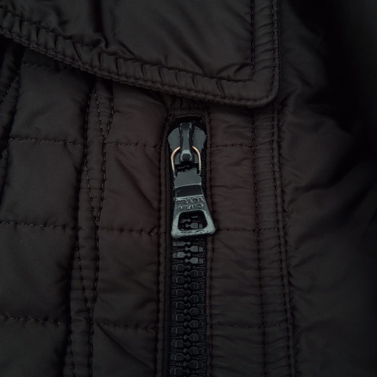 Prada Vintage Prada Sport Nylon Padded Jacket w/ Real Fur Collar Size US M / EU 48-50 / 2 - 9 Thumbnail