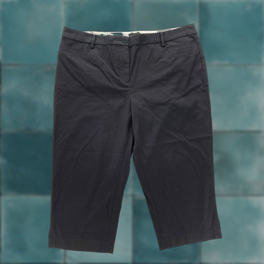 Talbots Talbots Skimmer Women's 16P Petite Black Stretch Fabric Slim Leg Cropped Size 26" / US 2 / IT 38 - 1 Thumbnail