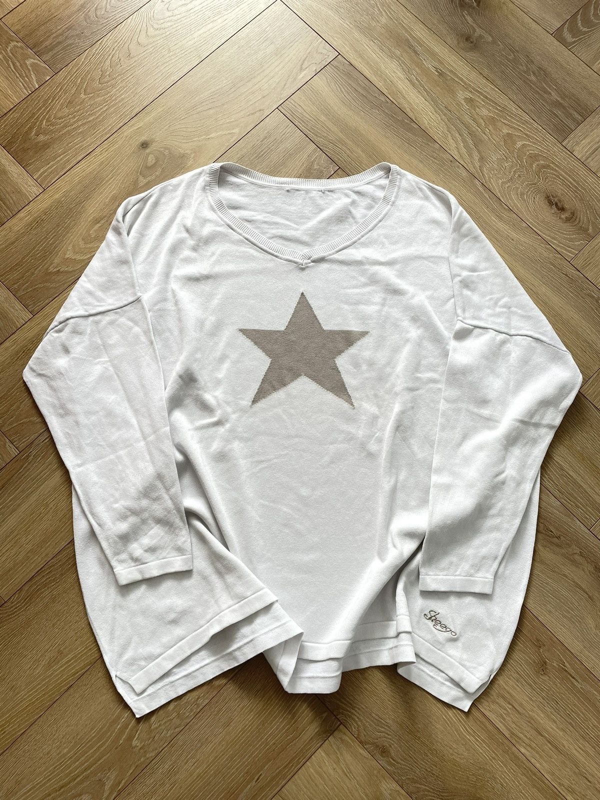 Japanese Brand × Vintage Vintage Y2k Star Sweater Jumper Avant Garde Opium Grunge 00s Size XXL / US 16-18 / IT 52-54 - 1 Thumbnail