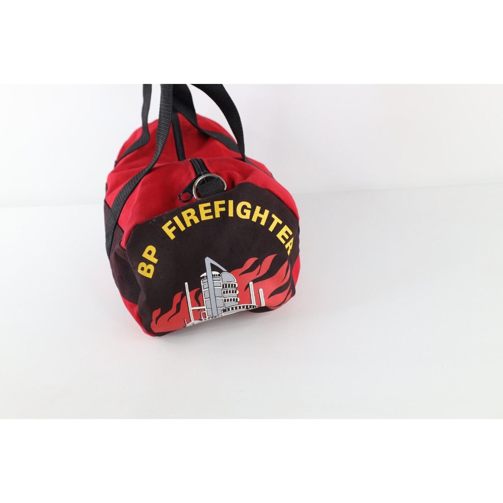 Vintage Vintage 90s Distressed BP Oil Firefighter Handled Duffel Bag Size ONE SIZE - 3 Thumbnail