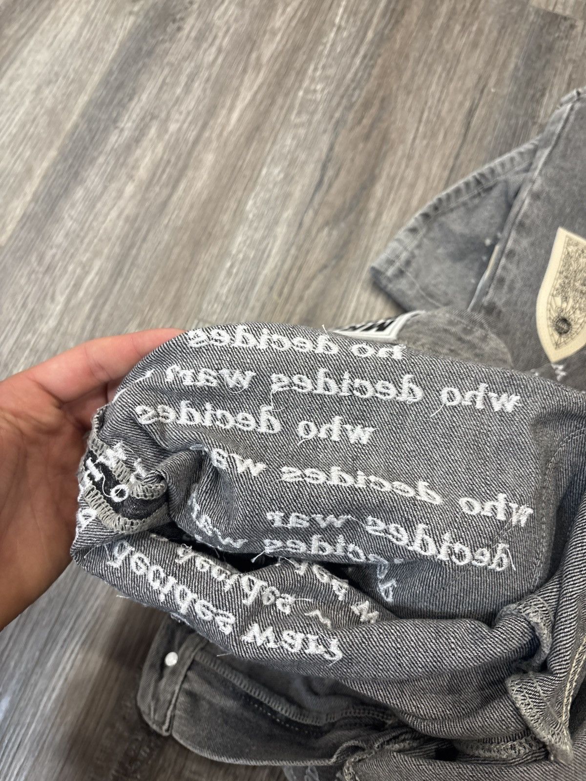 Who Decides War Who decides War scripture jeans gray size 34 Size US 34 / EU 50 - 7 Thumbnail