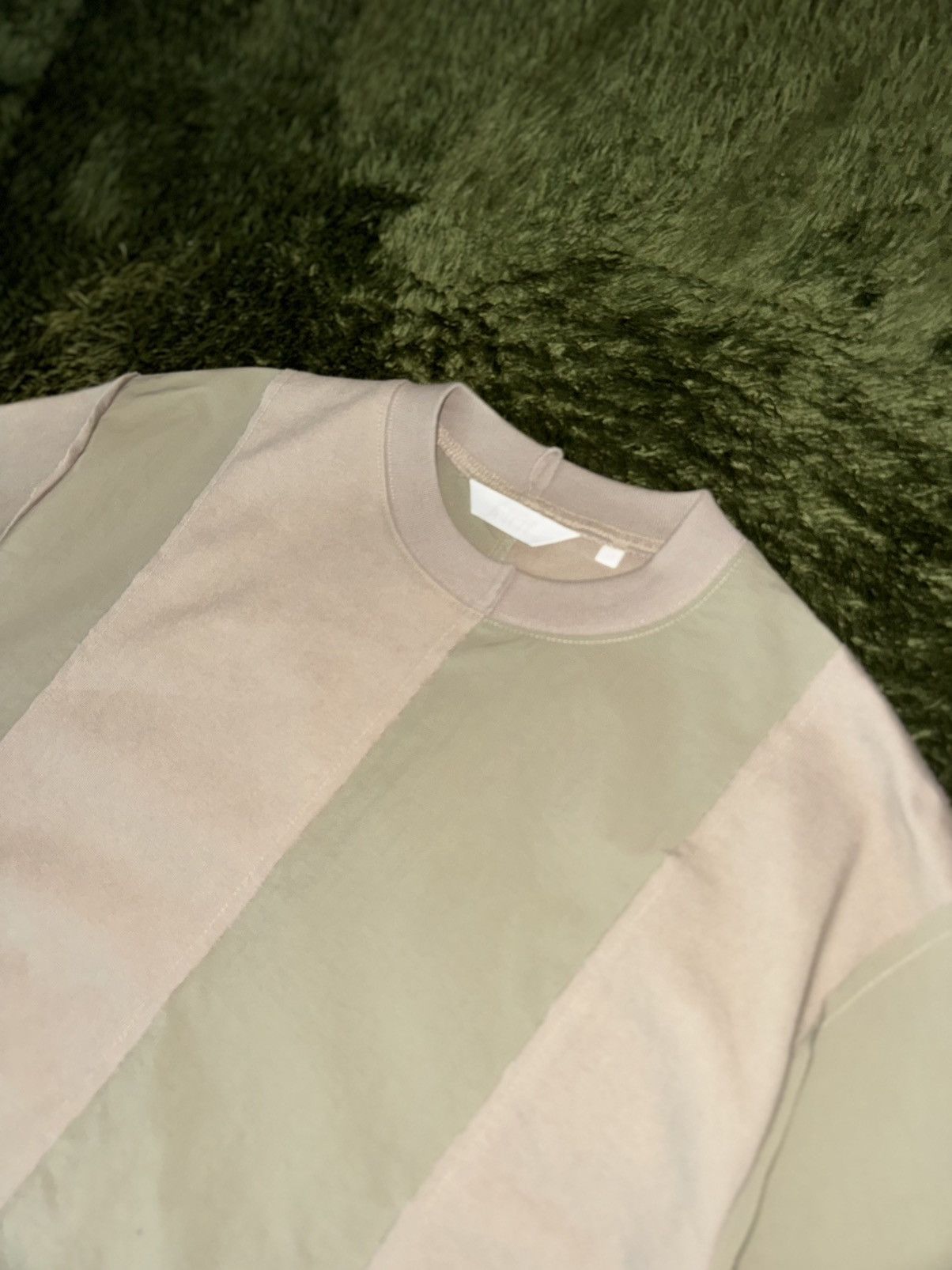Japanese Brand [XL] Fetch Sunday Panel Embroidered Logo T-Shirt Beige Size US XL / EU 56 / 4 - 2 Thumbnail