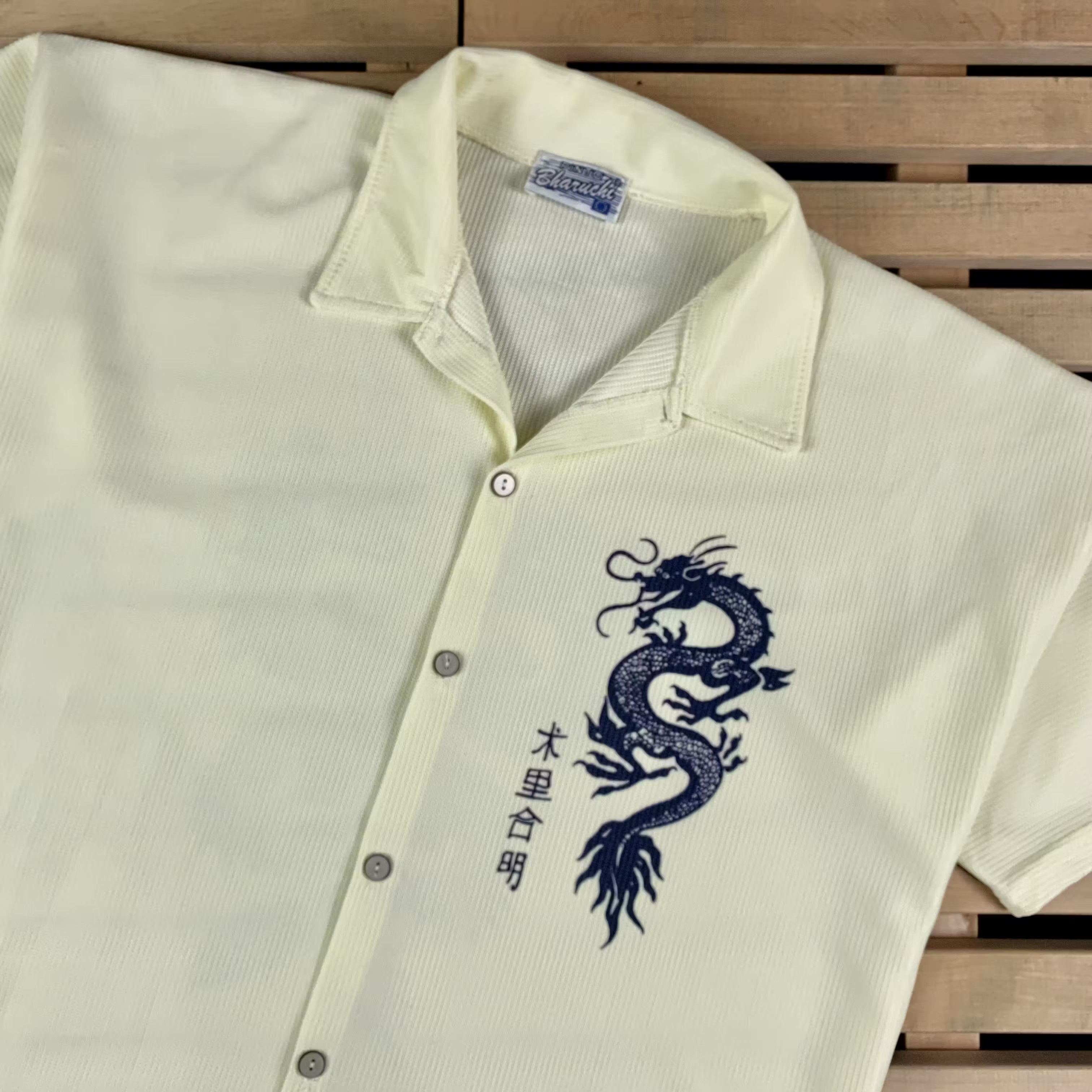 Japanese Brand × Vintage Mens Shirt Dragon Vintage Size XL Size US XL / EU 56 / 4 - 2 Thumbnail