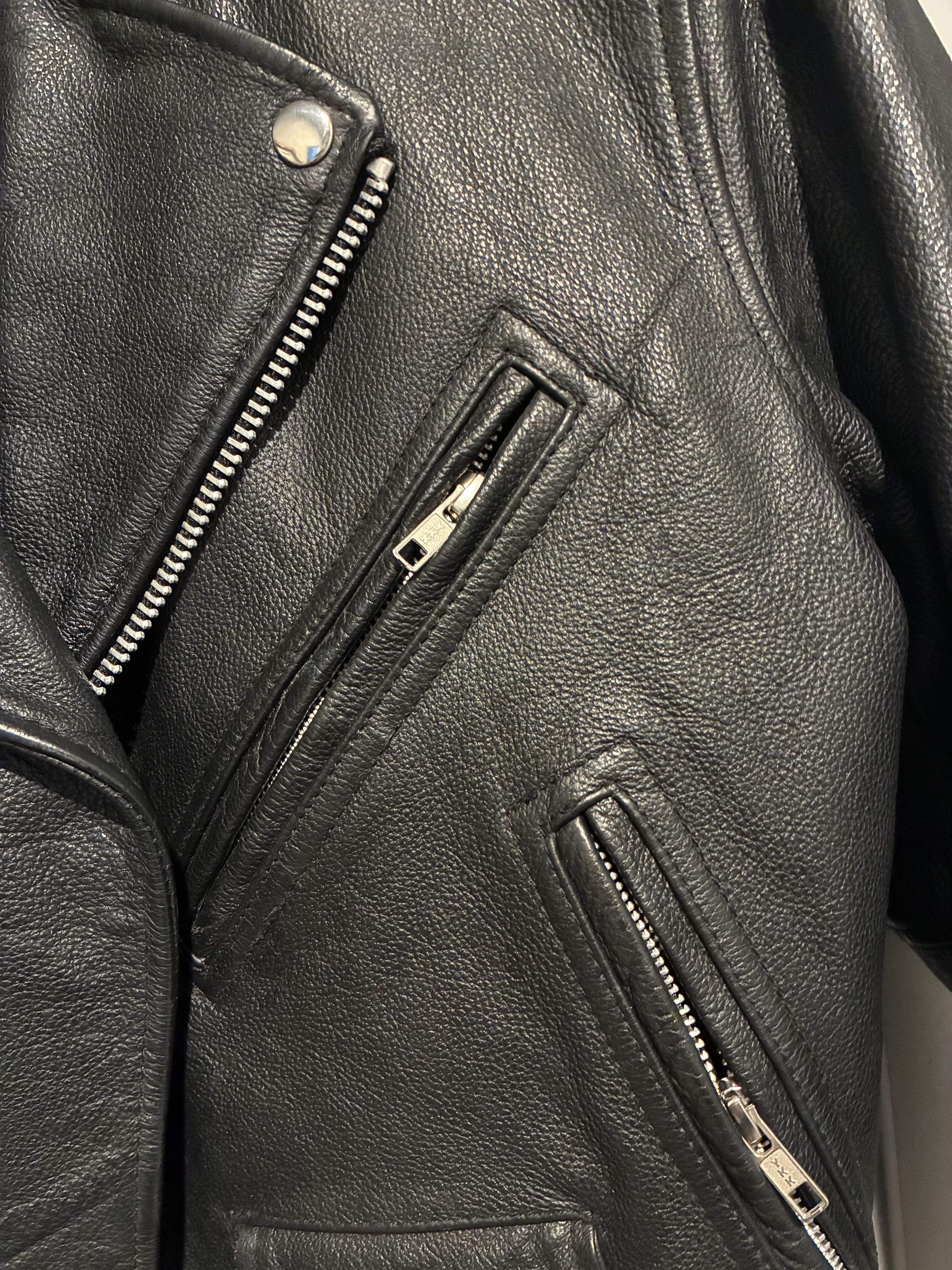 Fmc FMC leather biker jacket classic 100% genuine leather Size US S / EU 44-46 / 1 - 6 Thumbnail