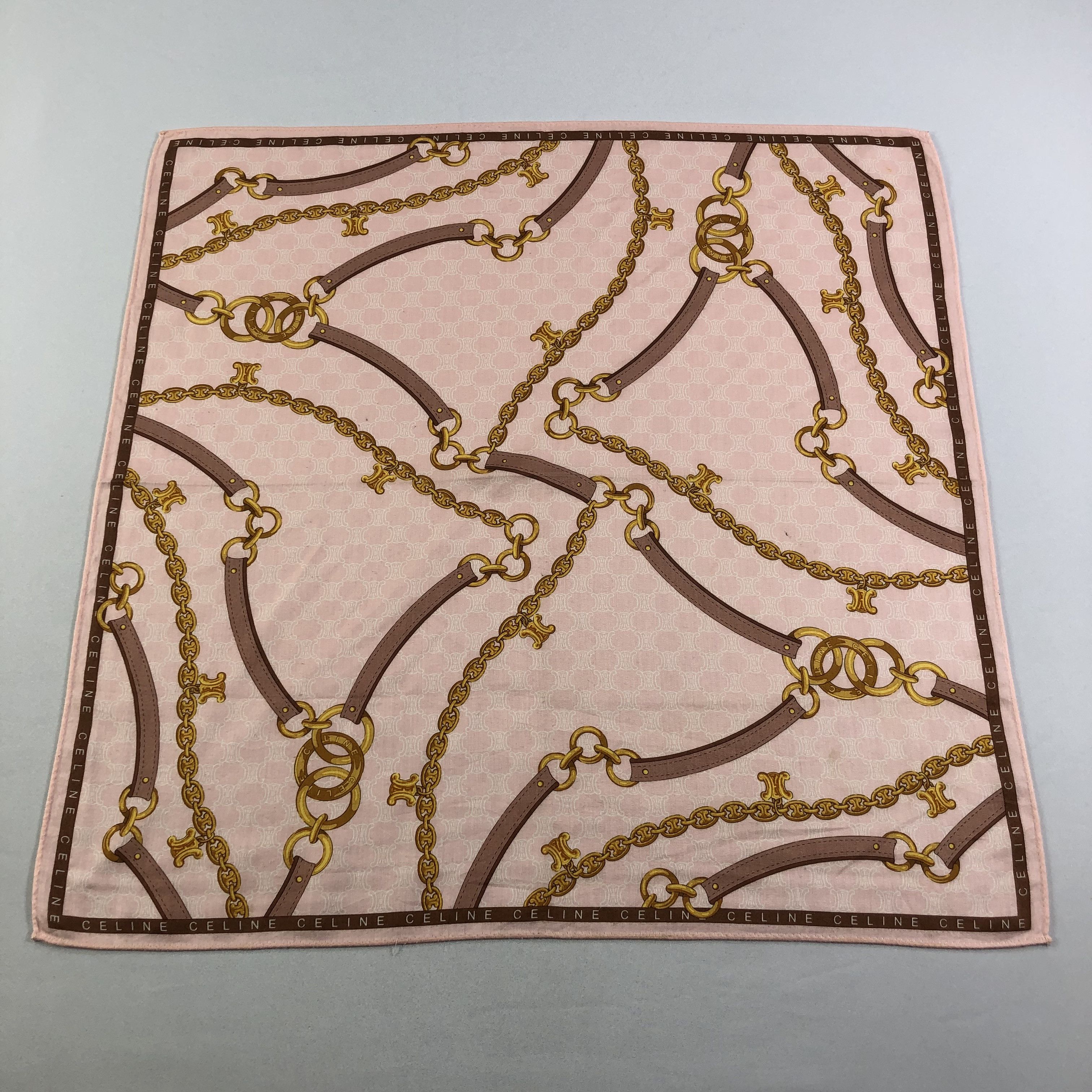 Celine Celine Gold Chains Handkerchief Neckerchief Bandana H1928 Size ONE SIZE - 1 Thumbnail