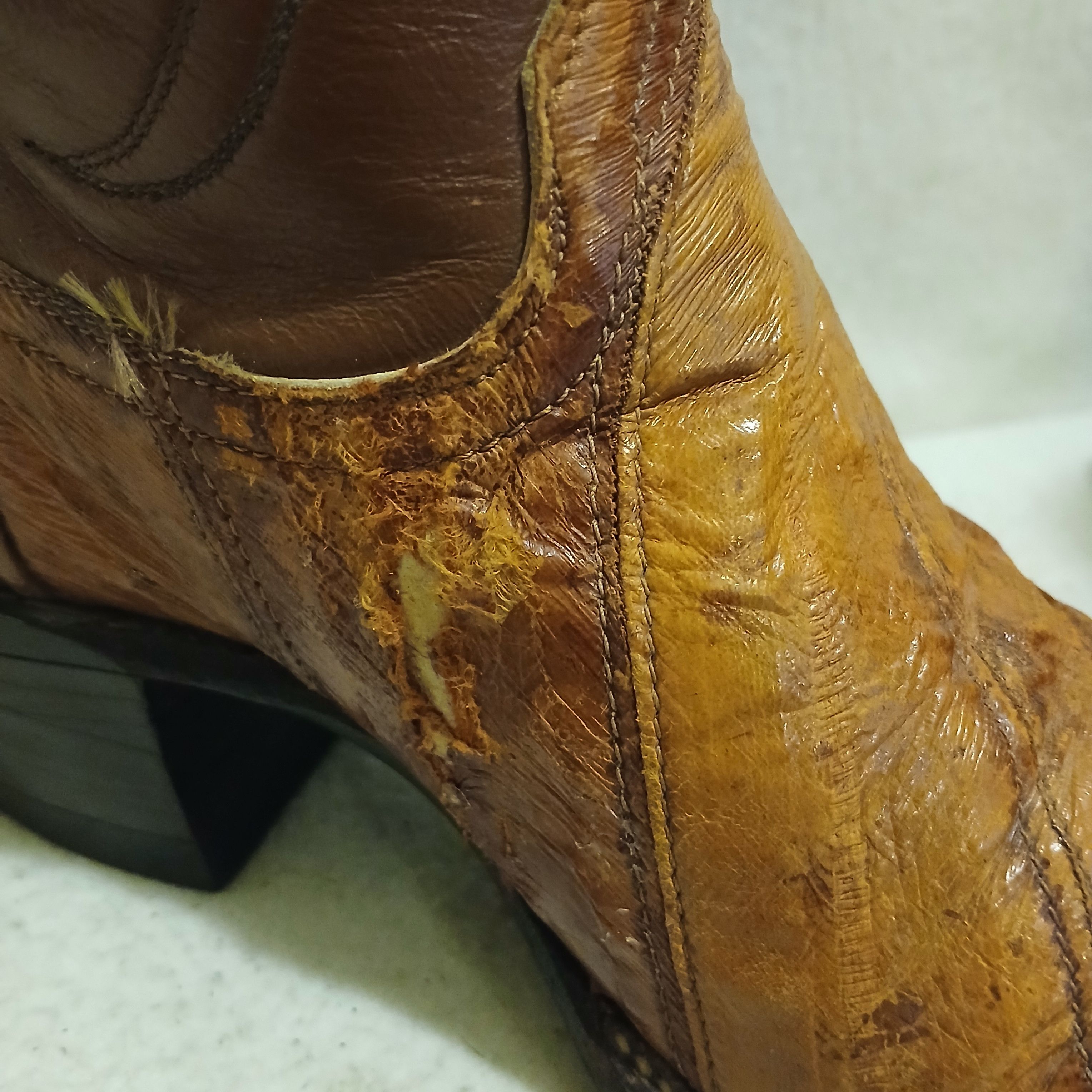 Tony Lama × Vintage Tony Lama Black Label Exotic Eel Leather Boots Size 5.5 B Size US 5.5 / IT 35.5 - 7 Thumbnail