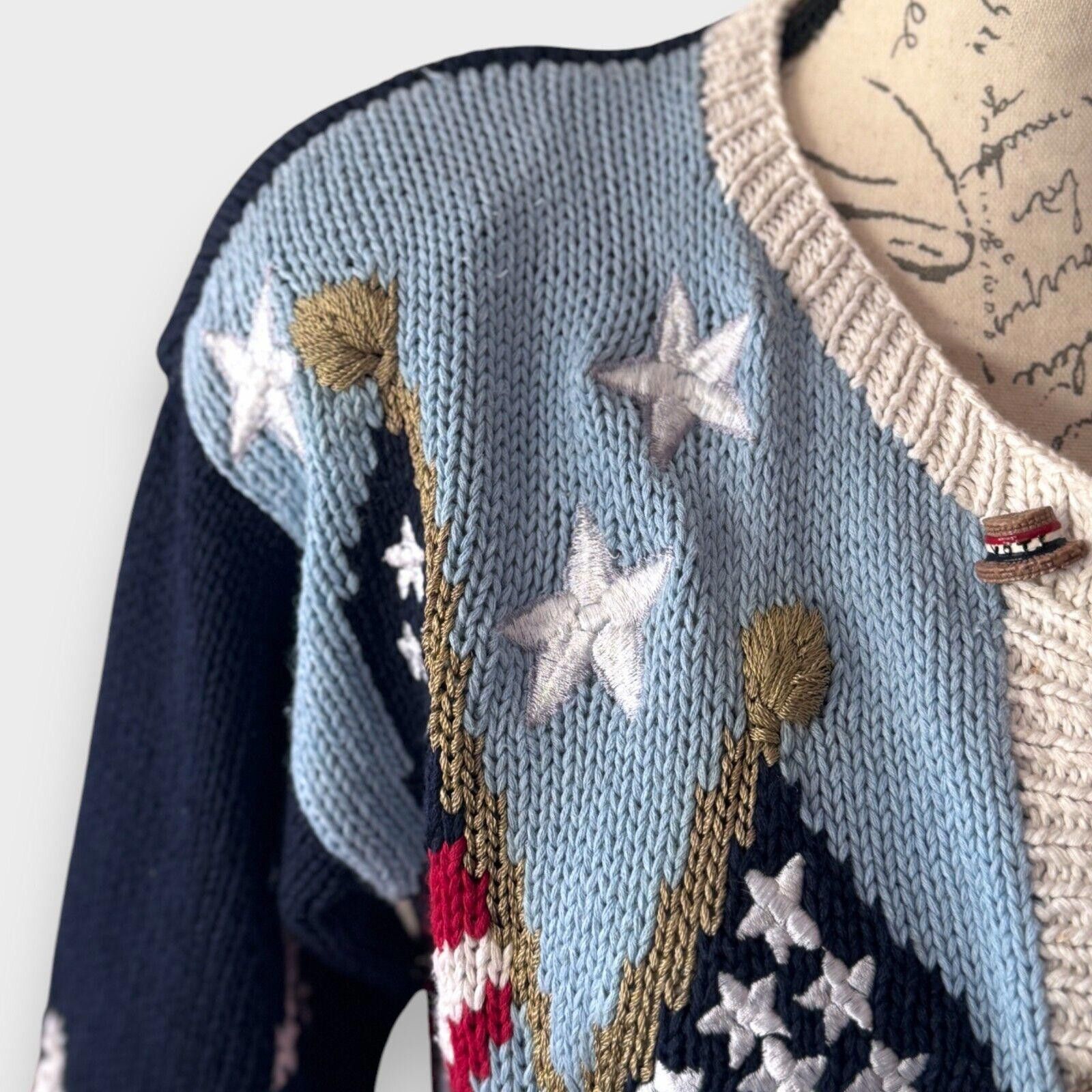 Other Vintage Eagle's Eye Collectibles Patriotic USA Vote Cardigan Size S / US 4 / IT 40 - 4 Thumbnail