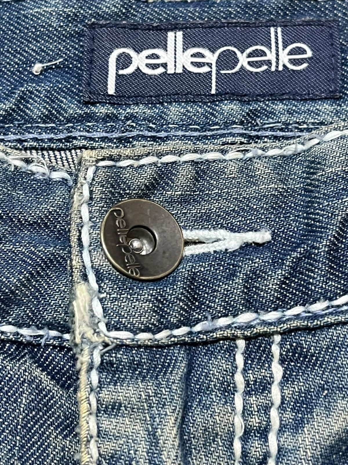 Pelle Pelle Vintage Pelle Pelle Ripped Distressed Denim Size US 35 - 6 Thumbnail