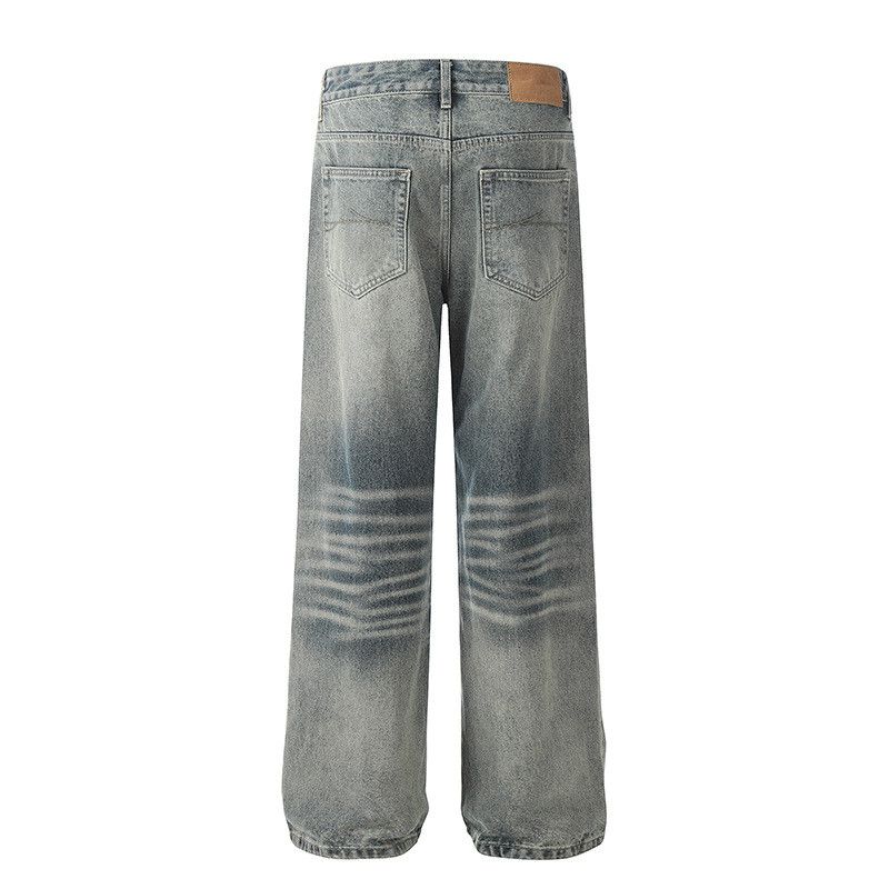 Jean American retro high street cleanfit whiskered washed jeans Size US 32 / EU 48 - 2 Thumbnail