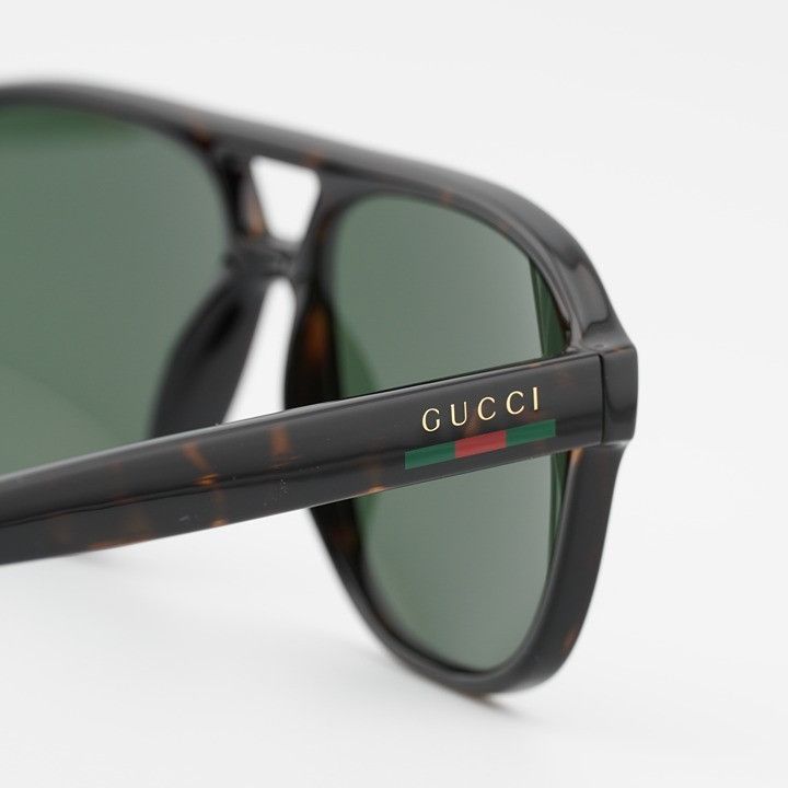 Gucci Gucci GG1856S 002 Sunglasses Dark Havana Aviator Frame Size ONE SIZE - 6 Thumbnail