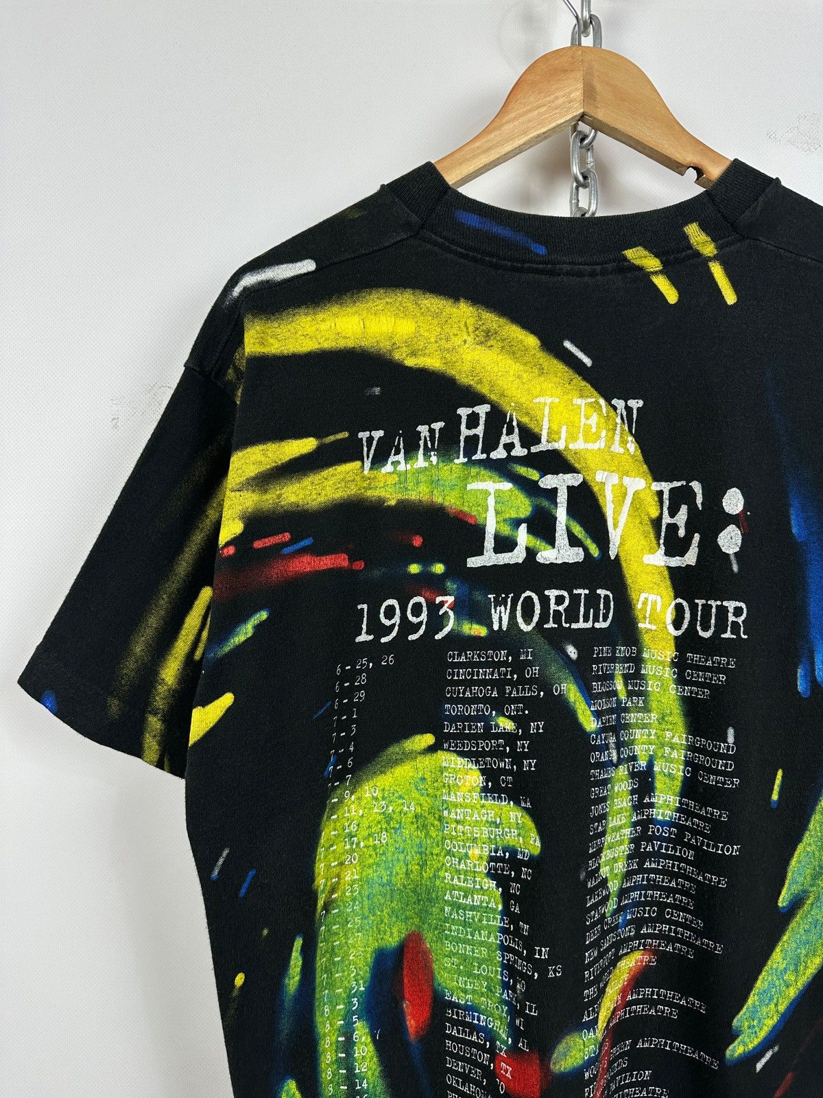 Band Tees 1993 Vintage Van Halen Live AOP World Tour Band T-Shirt Size US L / EU 52-54 / 3 - 12 Thumbnail