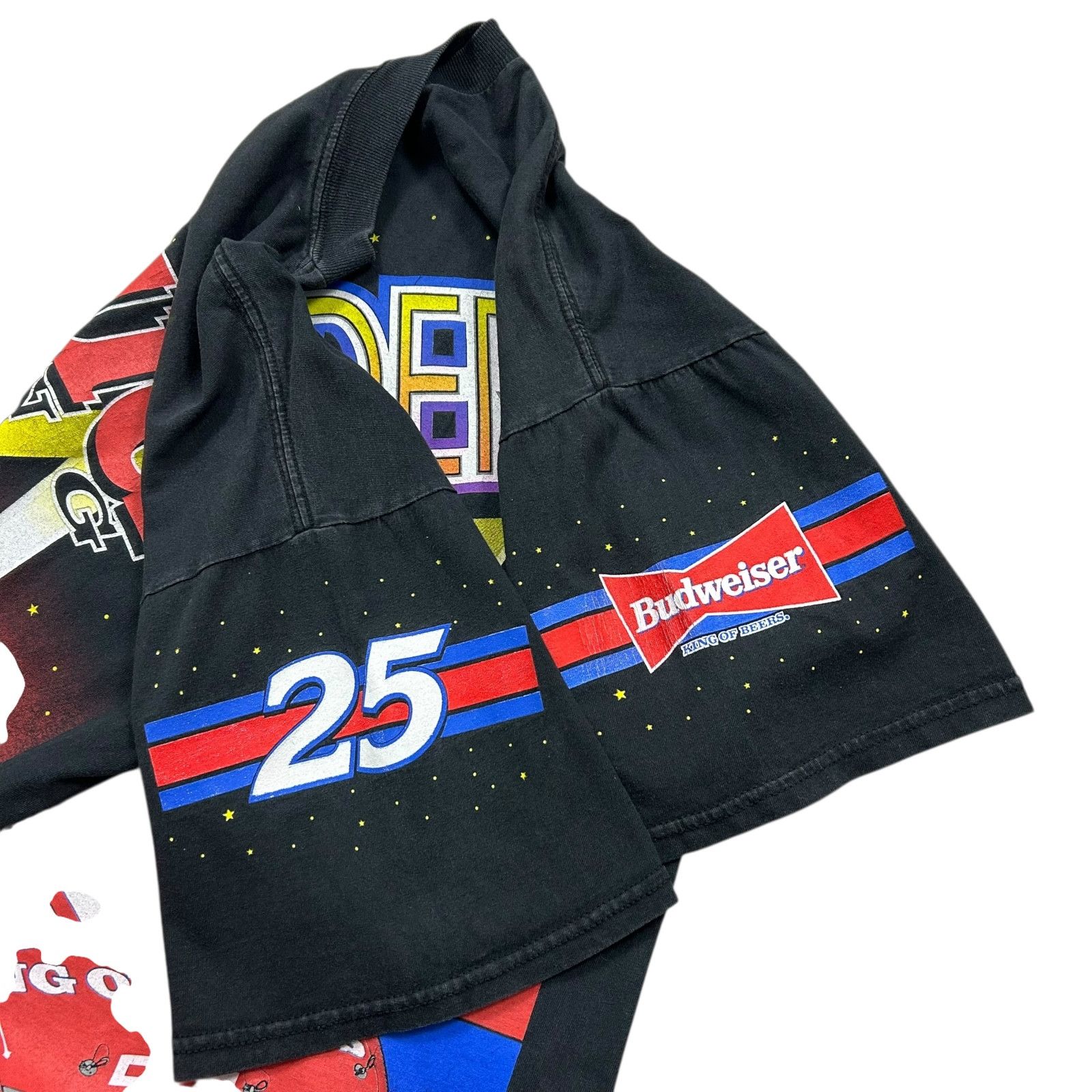 NASCAR VTG 90s NASCAR KEN SCHRADER 1996 BUD RACING AOP T-SHIRT XL Size US XL / EU 56 / 4 - 5 Thumbnail