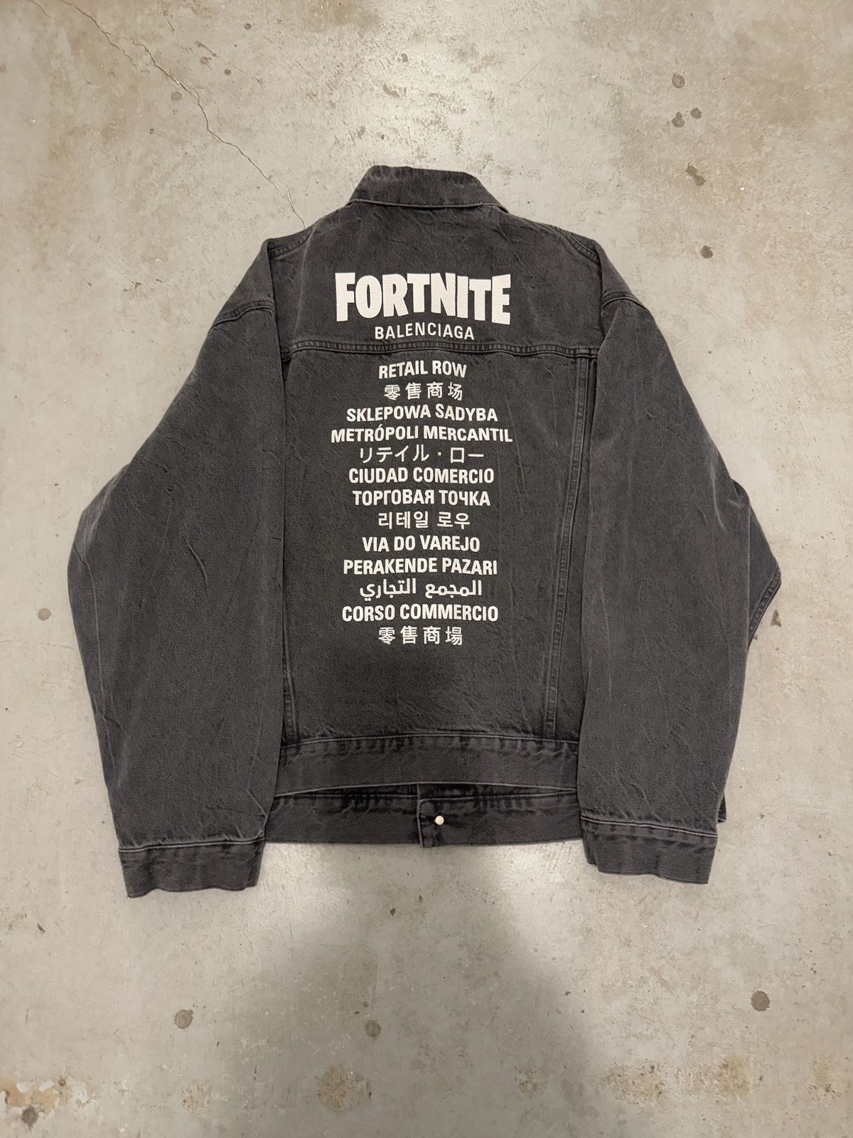 Balenciaga *RARE* 163/200 BALENCIAGA X FORTNITE DEMNA GREY DENIM JACKET Size US M / EU 48-50 / 2 - 21 Thumbnail
