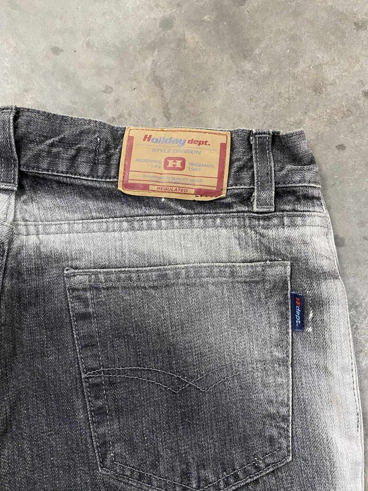 Seditionaries Flare Jeans Holiday Dept 2 Tone Black Italian Style @317 Size US 31 - 11 Thumbnail