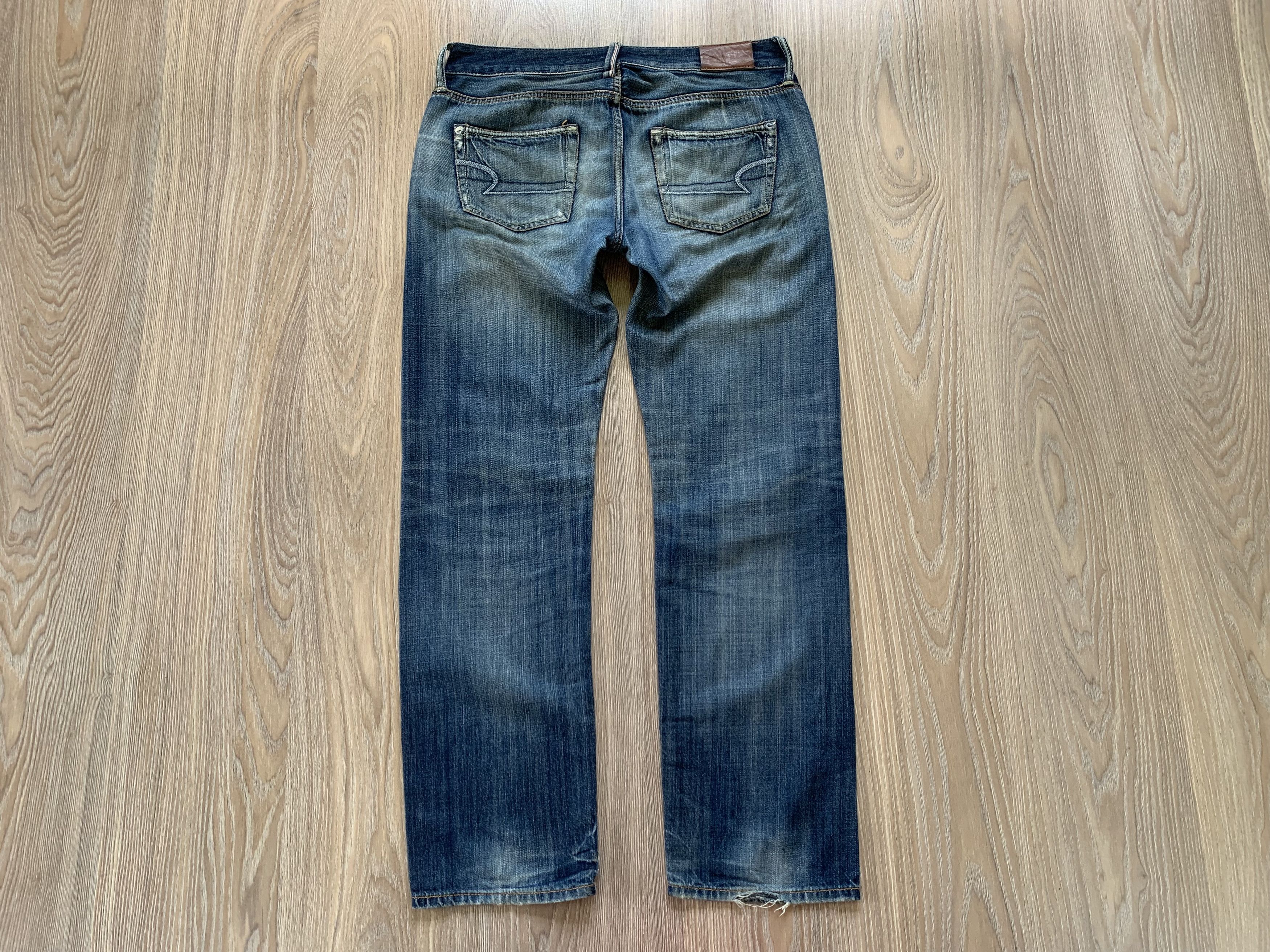 American Eagle Outfitters American Eagle Light Blue Distressed Selvedge Jeans Size US 30 / EU 46 - 3 Thumbnail