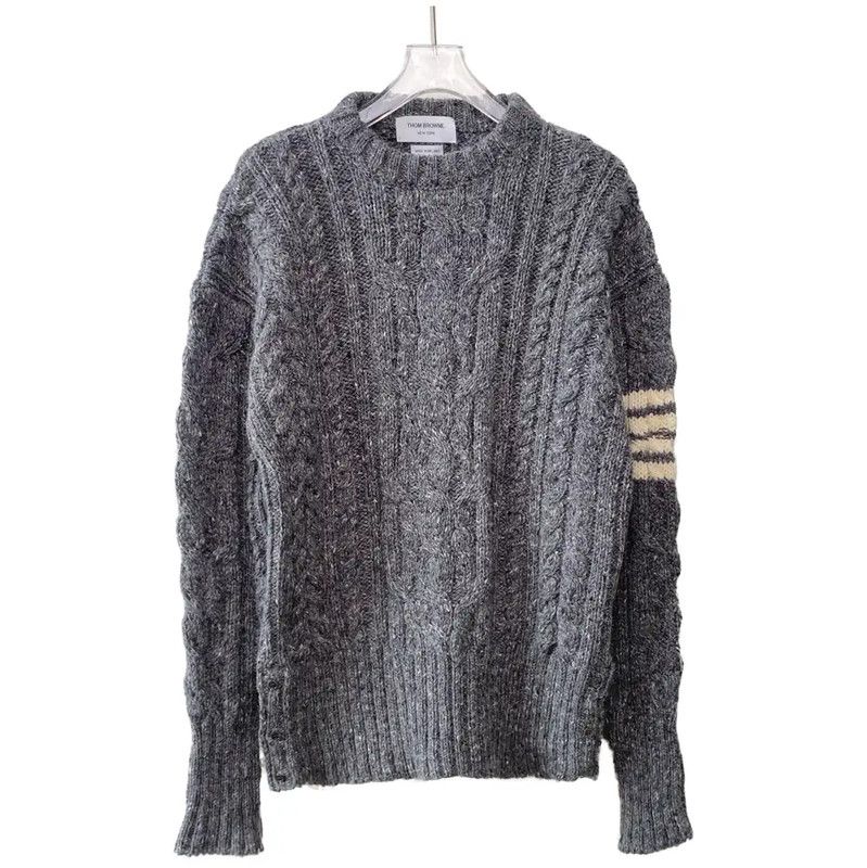 Thom Browne Thom Browne Gray Wool Jumper for Women 0089 Size L / US 10 / IT 46 - 1 Thumbnail
