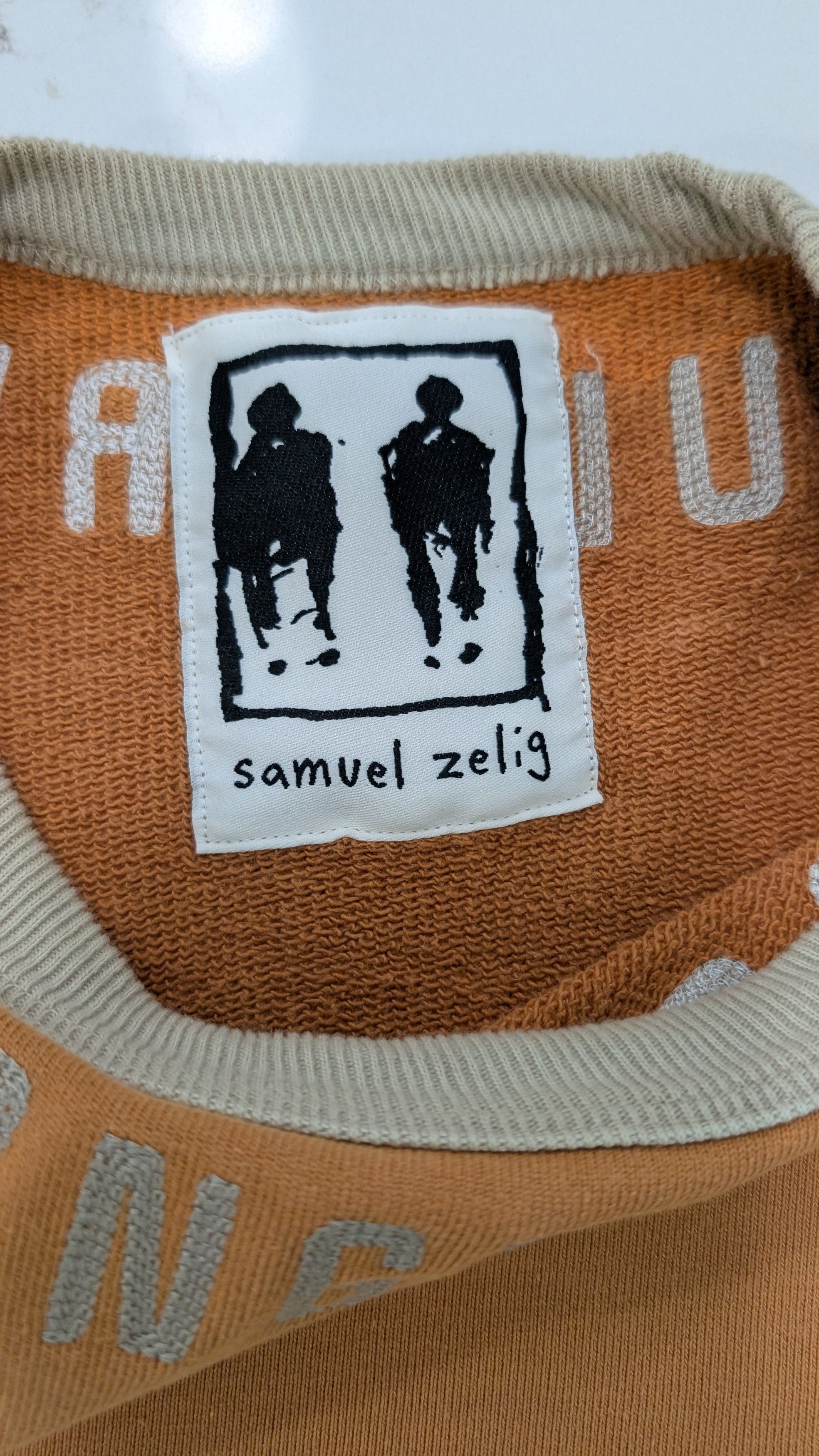 Samuel Zelig SAMUEL ZELIG Varsity Crewneck - Vintage Orange - Made in USA Size US S / EU 44-46 / 1 - 7 Thumbnail