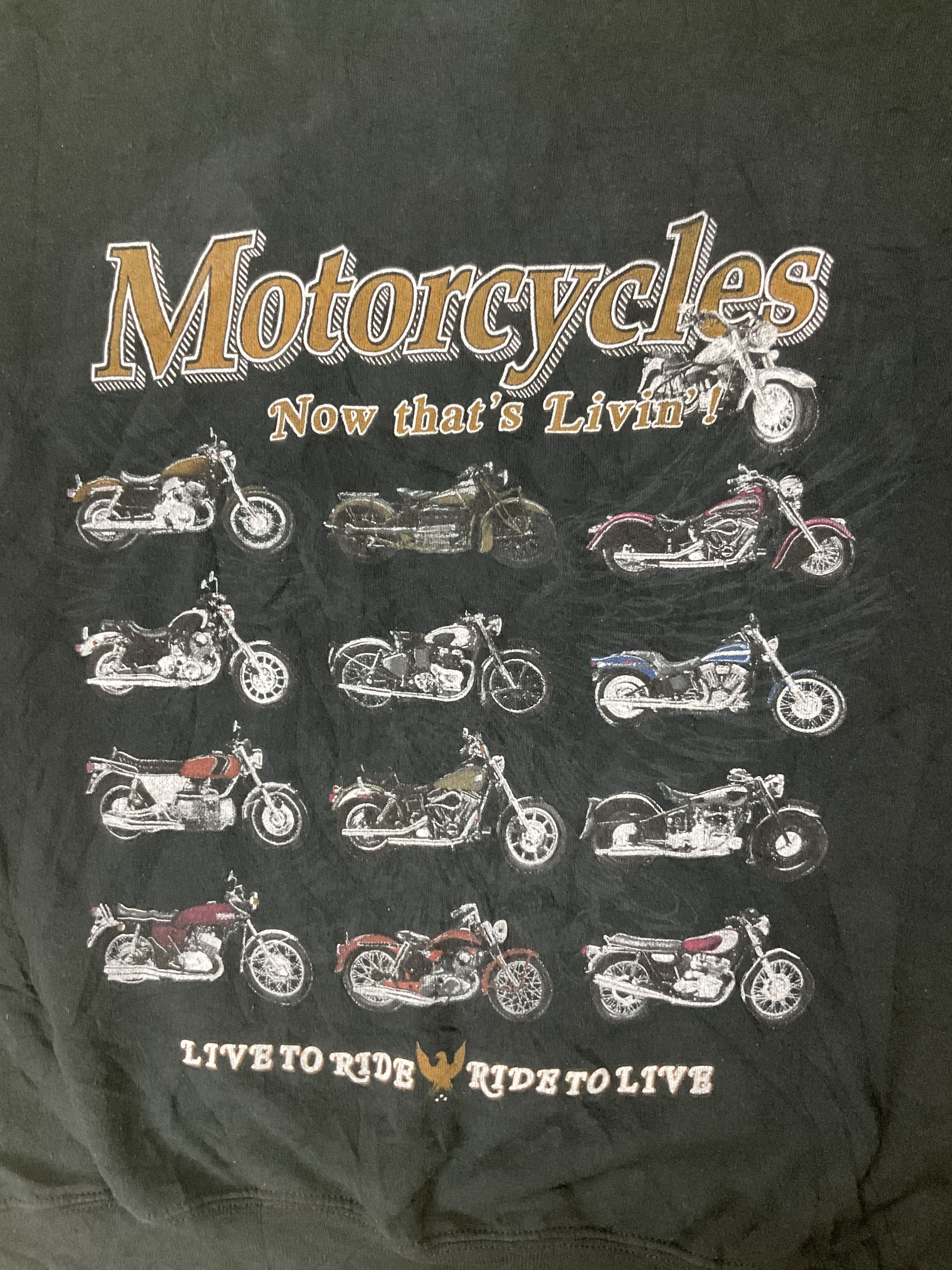 Harley Davidson Vintage Motorcycles Live To Ride Harley Sweatshirt Size US M / EU 48-50 / 2 - 2 Thumbnail