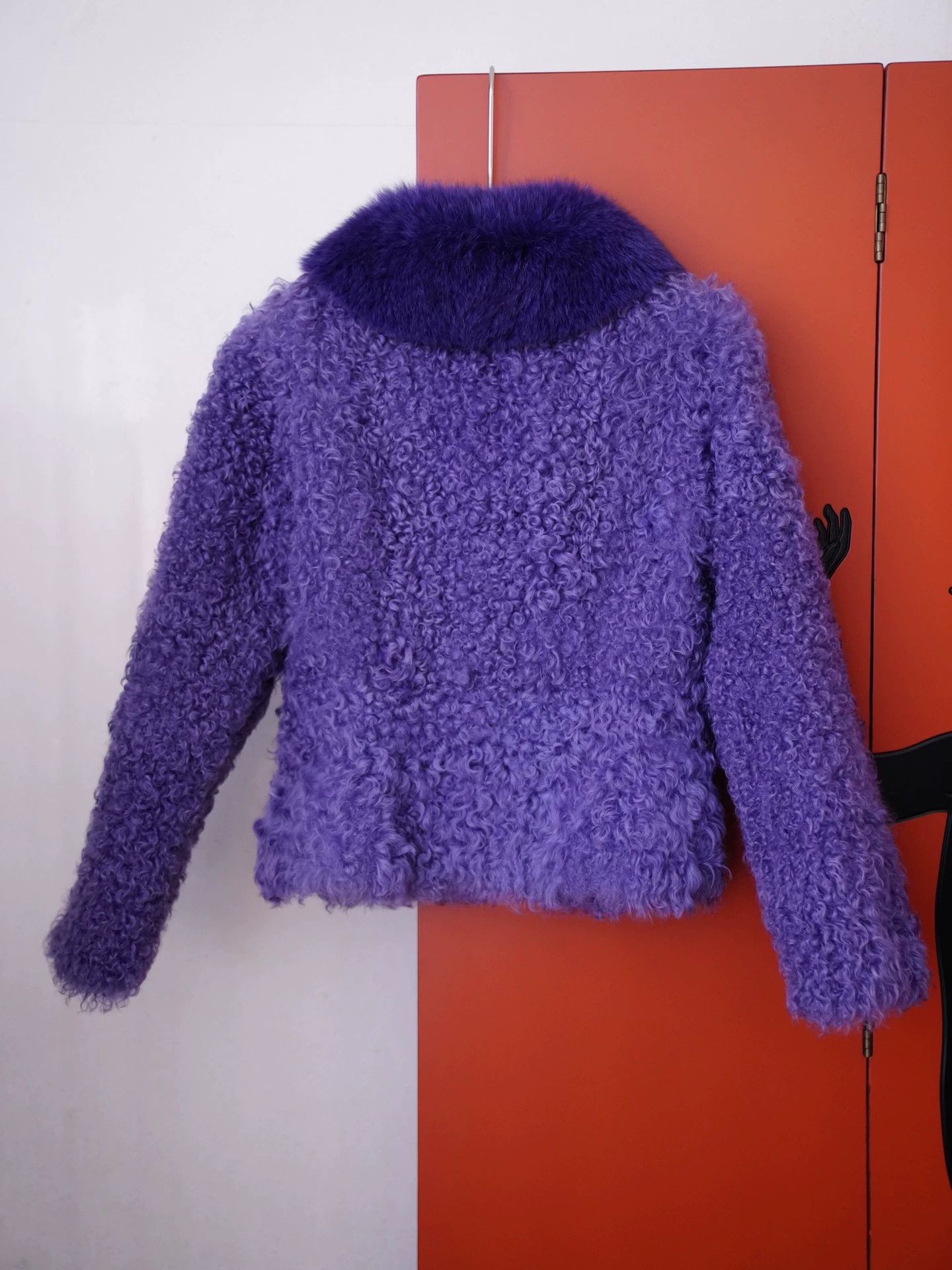 Vintage Vintage Rare Purple Curly Shearling Size S Size S / US 4 / IT 40 - 5 Thumbnail