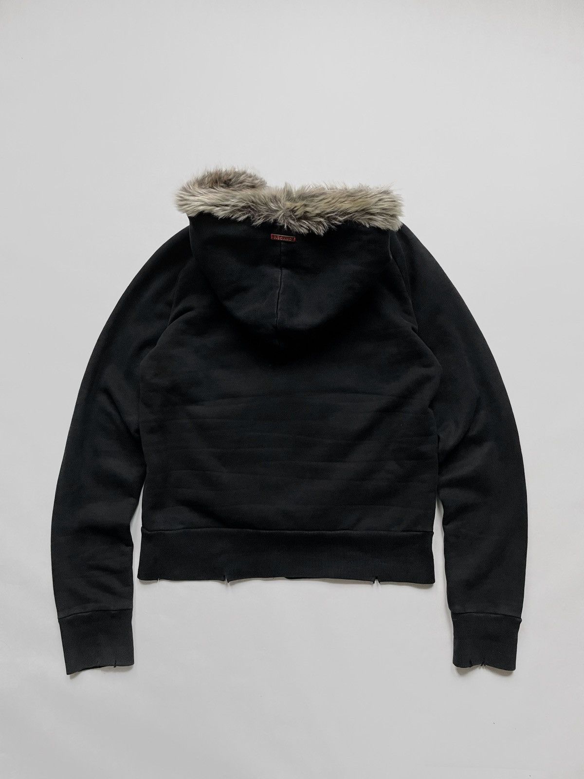 Vintage Vintage Avant-garde Fur distressed zip hoodie 2000s Size M / US 6-8 / IT 42-44 - 9 Thumbnail