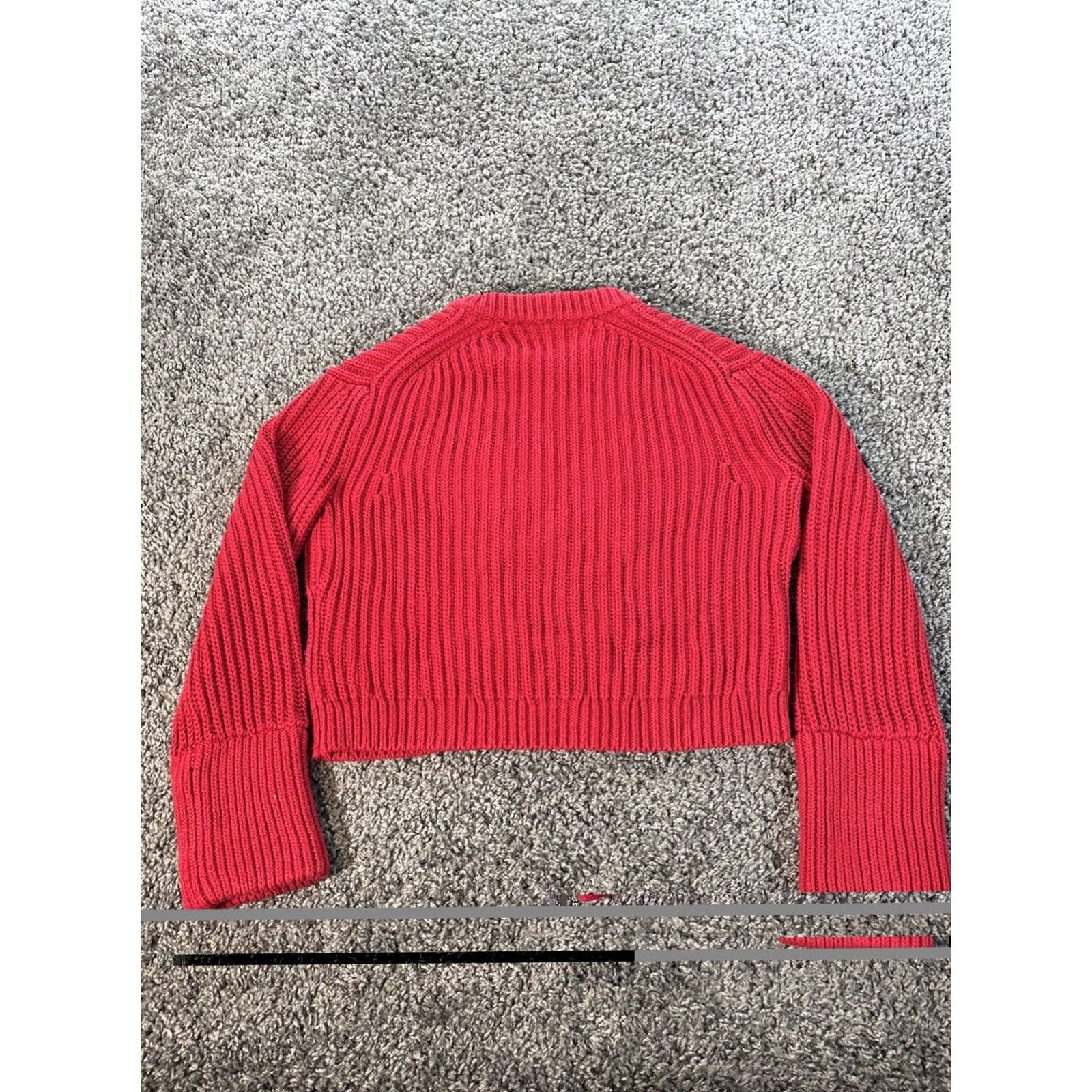 J.Crew J.Crew Sweater Womens M Red Cable Knit Pullover Fisherman Crewneck Winter Casual Mens? Size M / US 6-8 / IT 42-44 - 5 Thumbnail