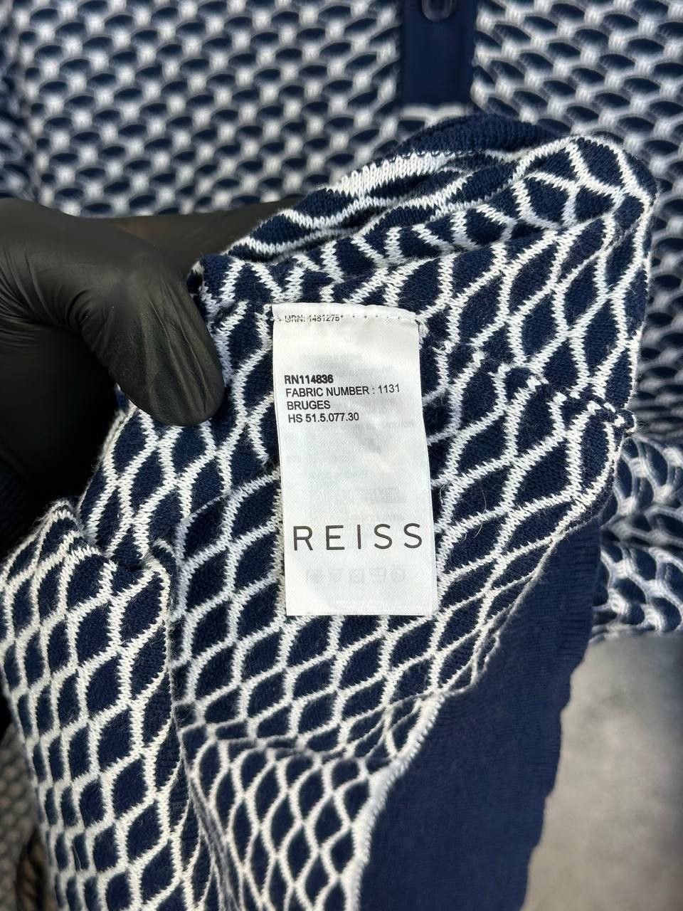 Reiss Reiss Bruges Textured Honeycomb Polo Sweater Jumper Size US L / EU 52-54 / 3 - 12 Thumbnail