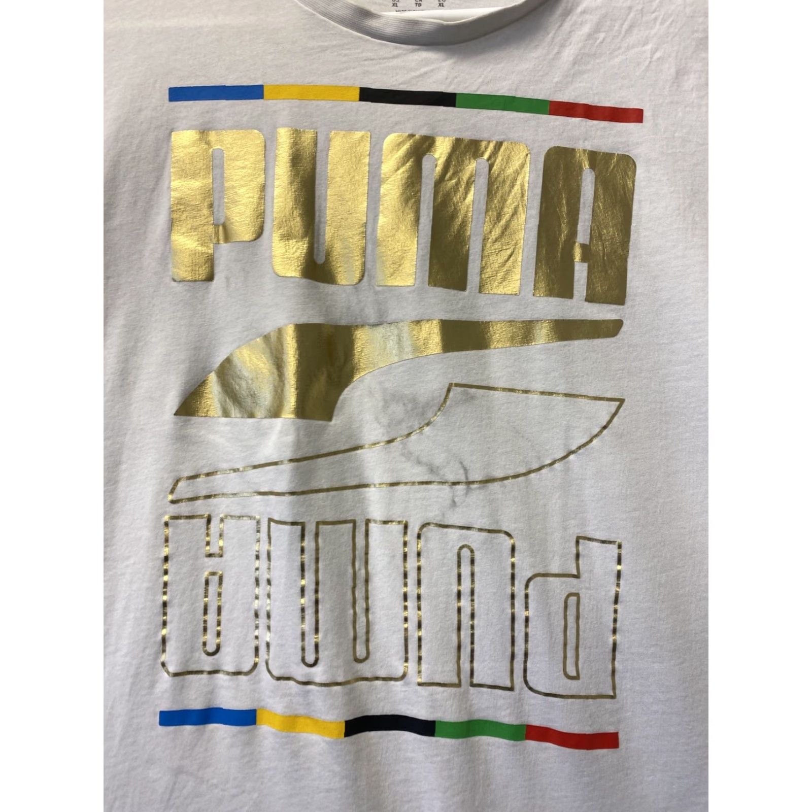 Puma PUMA Men's Rebel 5 Continents Short Sleeve T-Shirt Size XL white 95-50 Size US XL / EU 56 / 4 - 2 Thumbnail
