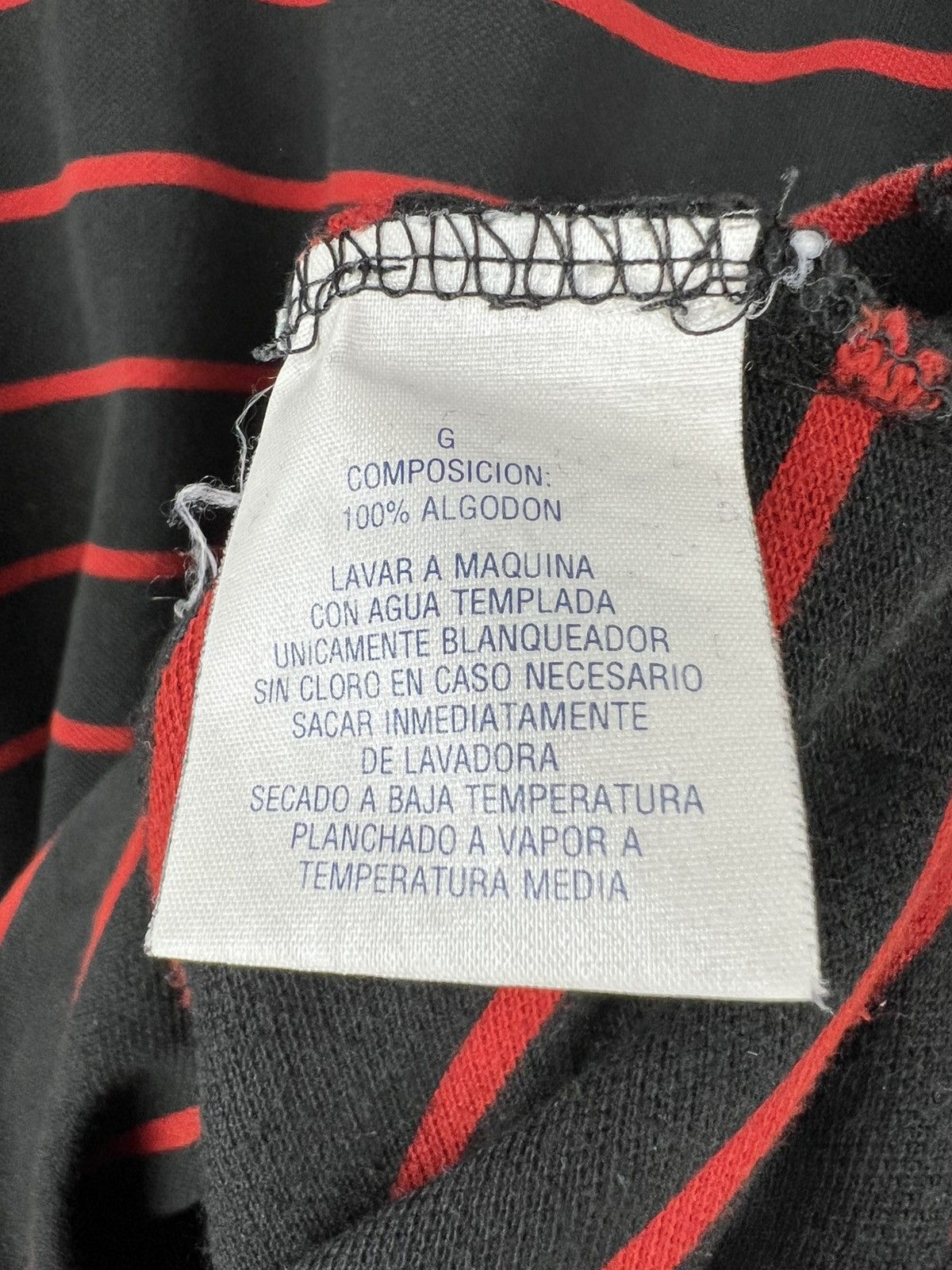 Polo Ralph Lauren × Vintage Polo Ralph Lauren t shirt striped black/red Size US L / EU 52-54 / 3 - 11 Thumbnail