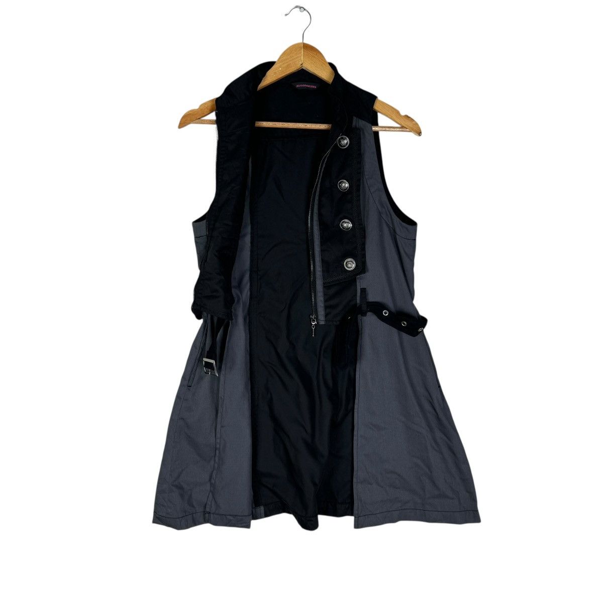 If Six Was Nine 🌟00s ALGONQUINS ZIPPER SLEEVELESS GOTHIC VAMP VEST Size S / US 4 / IT 40 - 6 Thumbnail