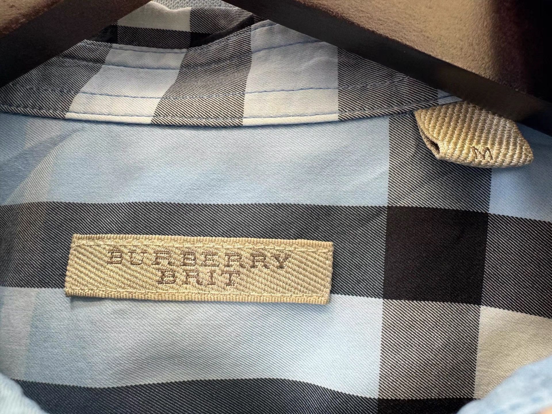 Burberry Burberry Light Blue Classic Check Short Sleeve Shirt K36 Size US M / EU 48-50 / 2 - 3 Thumbnail