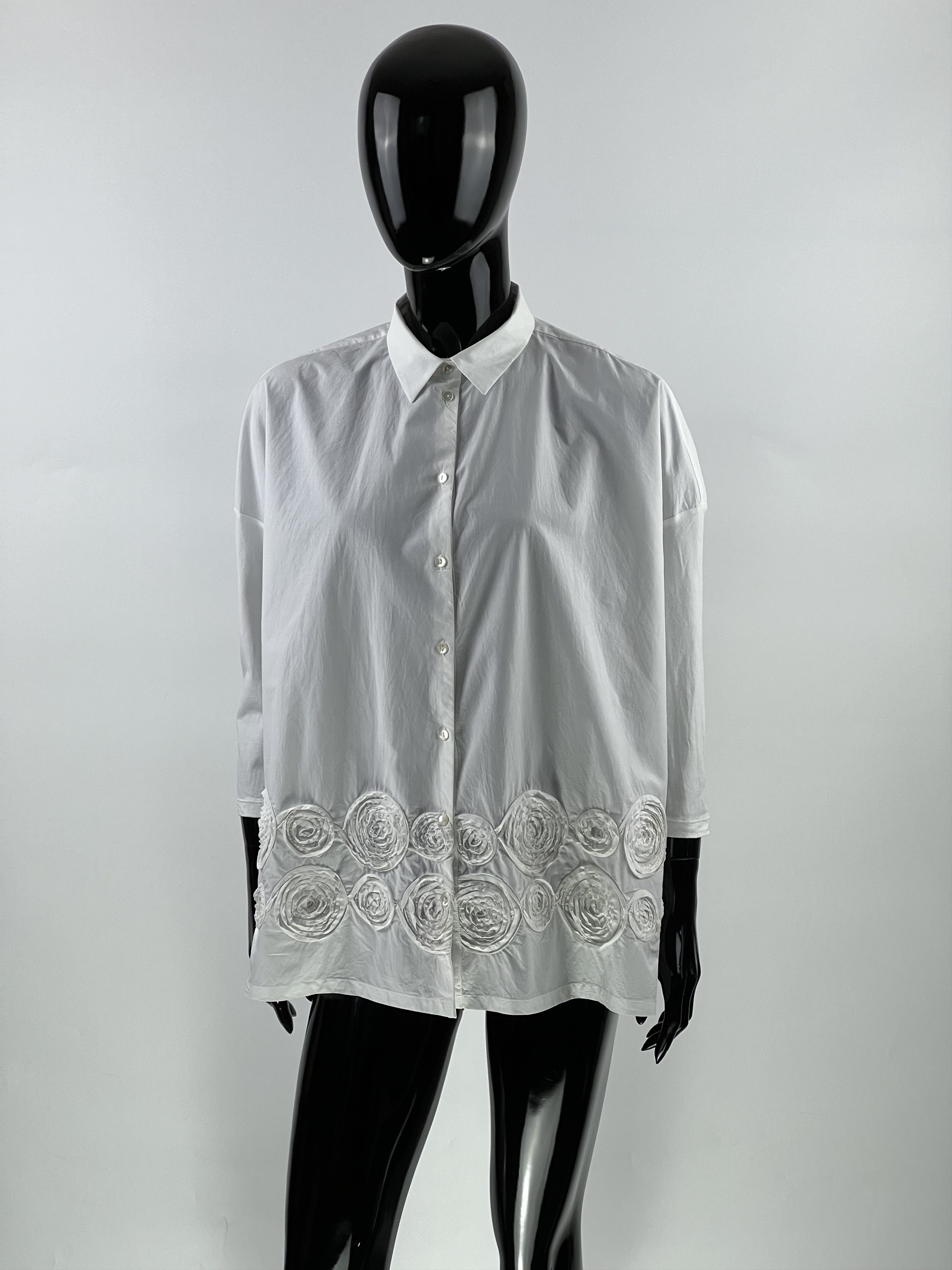 Other Antonelli Firenze White Button Up Shirt Blouse Size US 12 Size L / US 10 / IT 46 - 1 Thumbnail