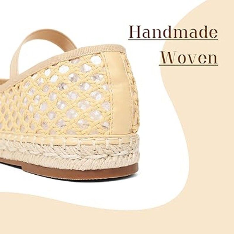 Other Mikarka Women's Size 8 Tan Espadrille Bow Raffia Flats Size US 8 / IT 38 - 4 Thumbnail
