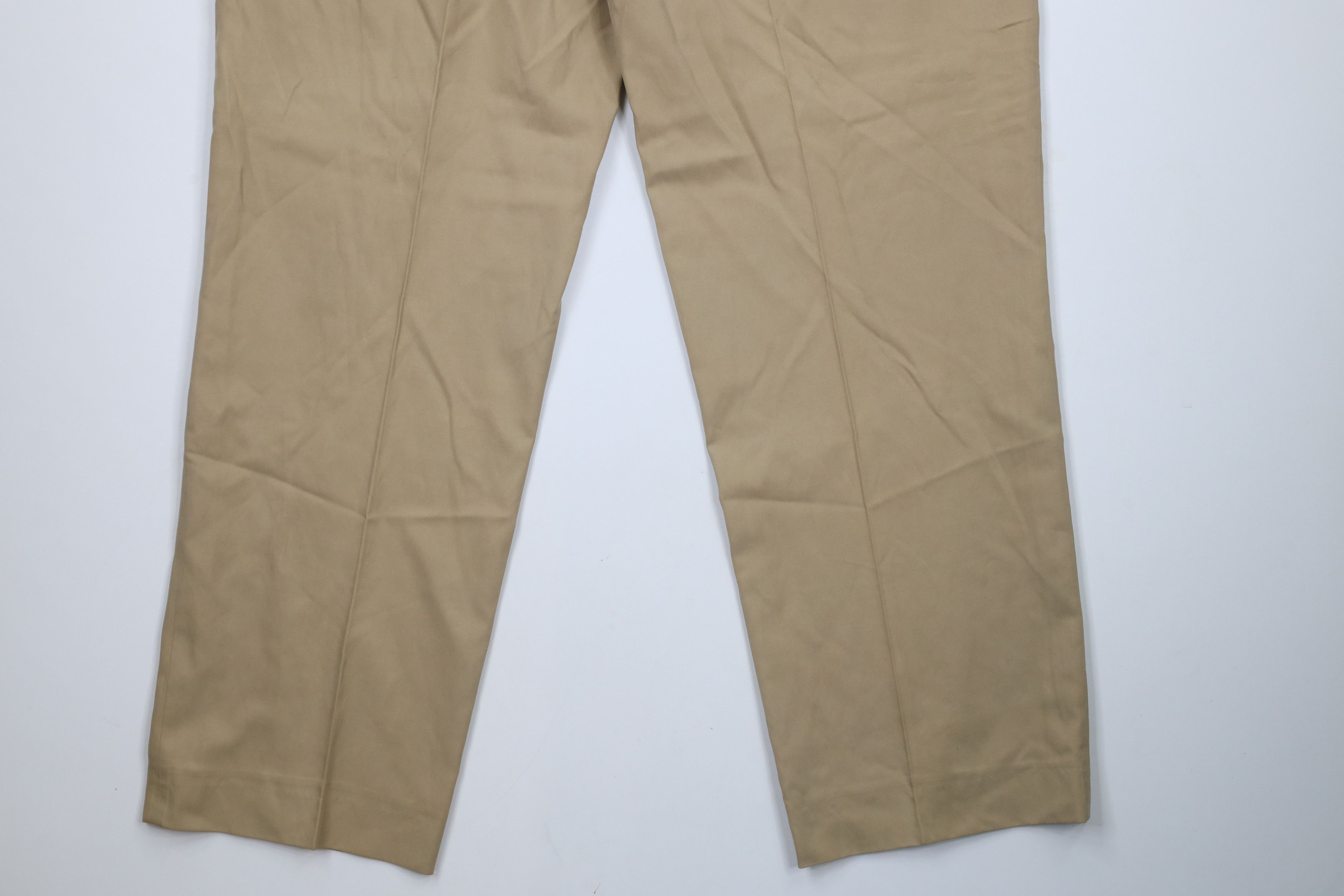 Ralph Lauren × Vintage Vintage 90s Ralph Lauren Blend Wide Leg Chino Pants Beige Size US 38 / EU 54 - 10 Thumbnail