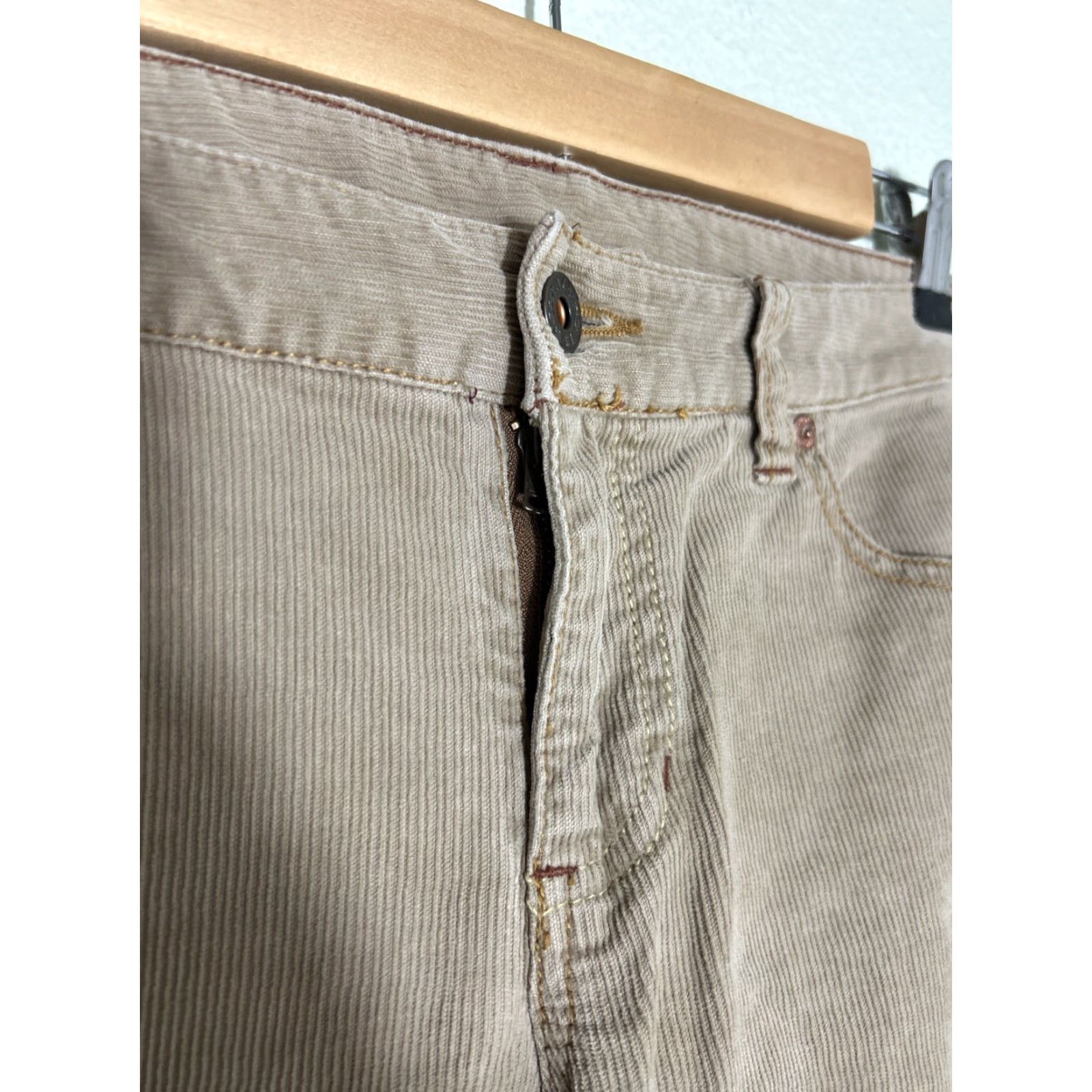 Polo Ralph Lauren Polo Jeans Company Womens Pants Straight Beige Corduroy 30x31 Size 4 Womens Size 27" / US 4 / IT 40 - 6 Thumbnail