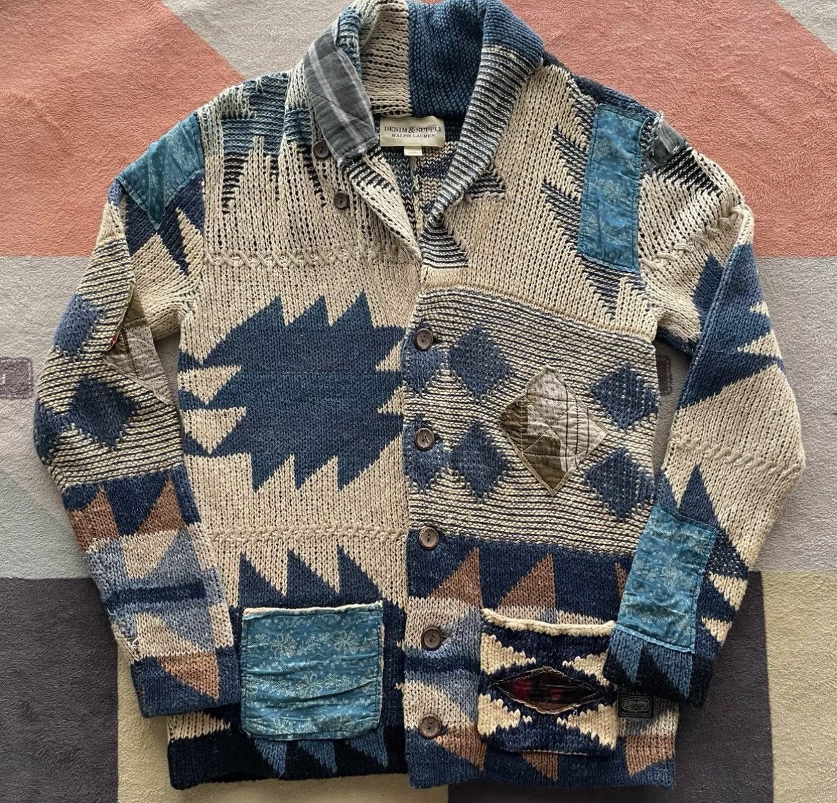 Denim & Supply Ralph Lauren Denim Supply Ralph Lauren Southwestern Patch Sweater K22 Size US XS / EU 42 / 0 - 1 Thumbnail