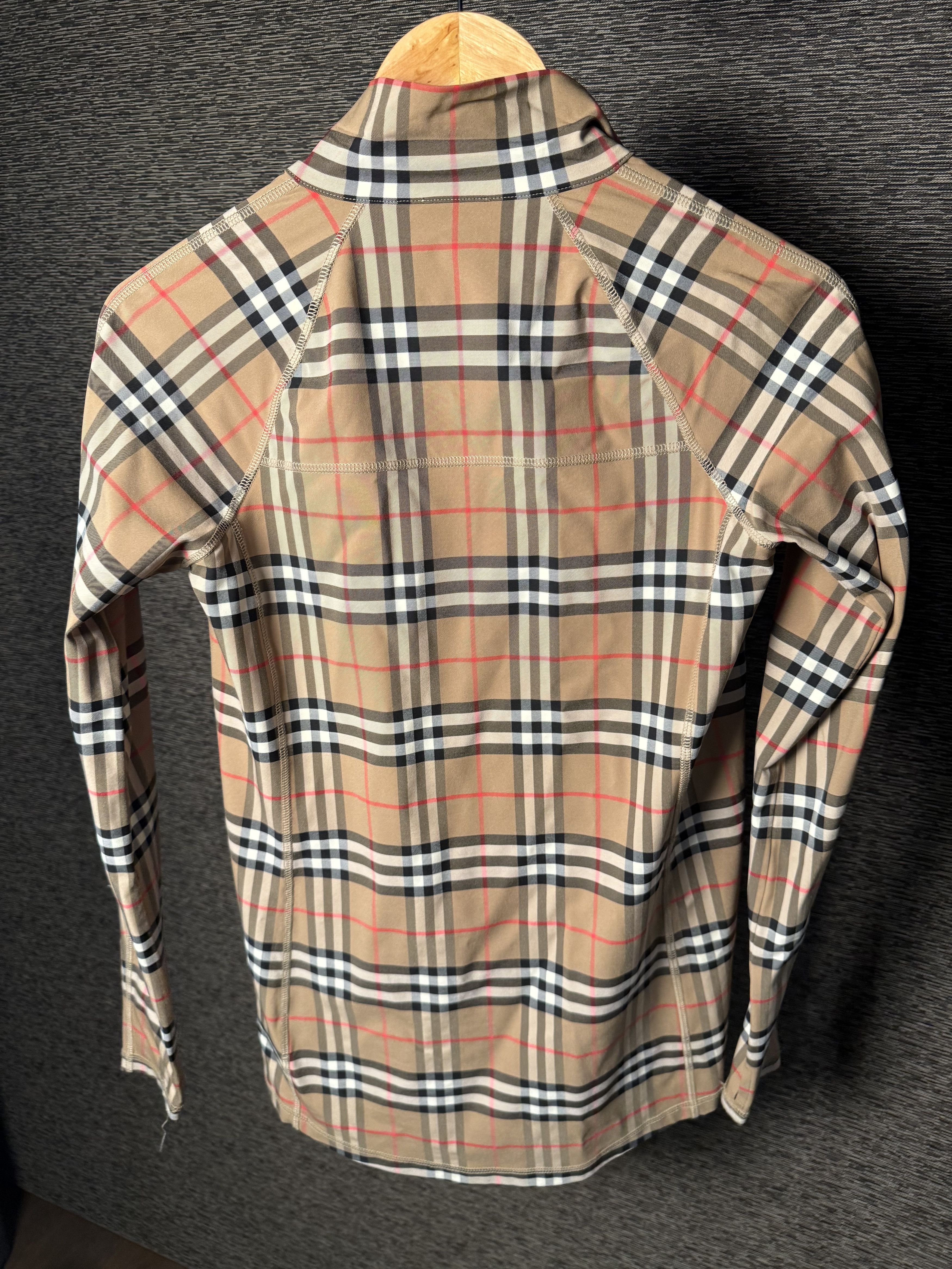 Burberry Burberry Nova Check Half-Zip Long Sleeve Top Size M / US 6-8 / IT 42-44 - 3 Thumbnail