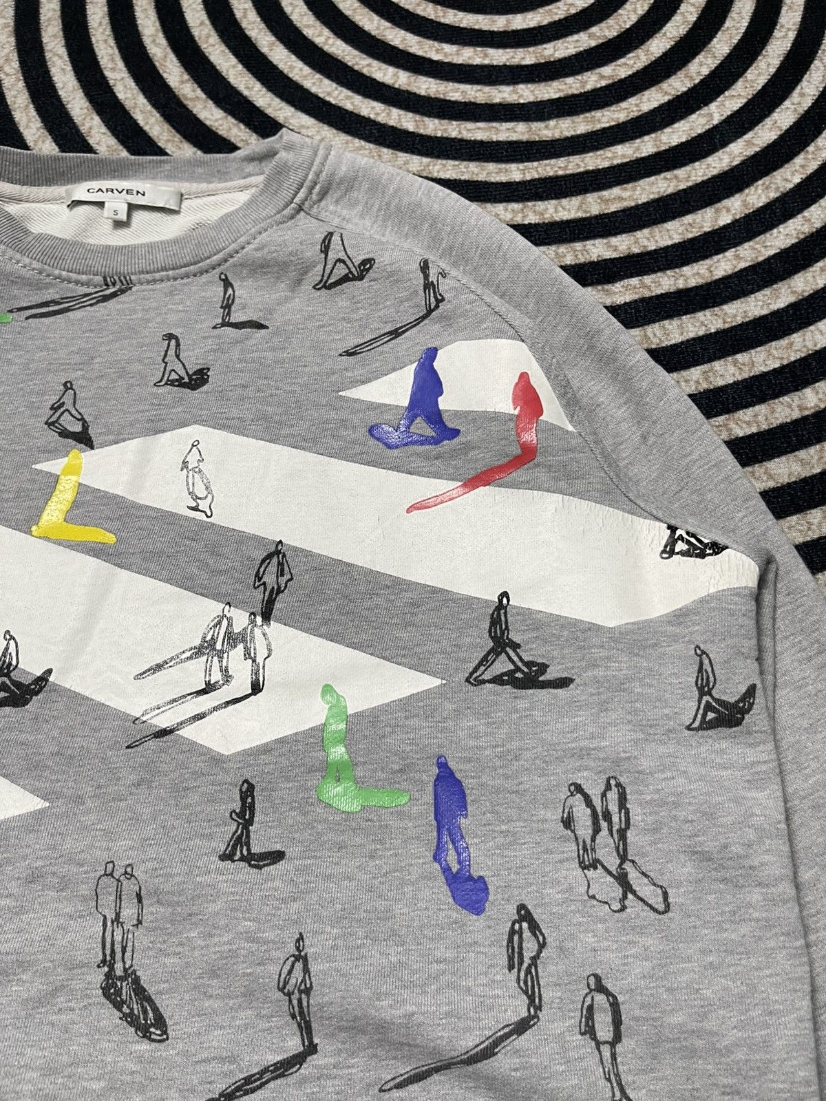 Carven 🐐CARVEN CROSSWALK CITY SCENE POP ART GRAPHIC CREWNECK Size US S / EU 44-46 / 1 - 8 Thumbnail