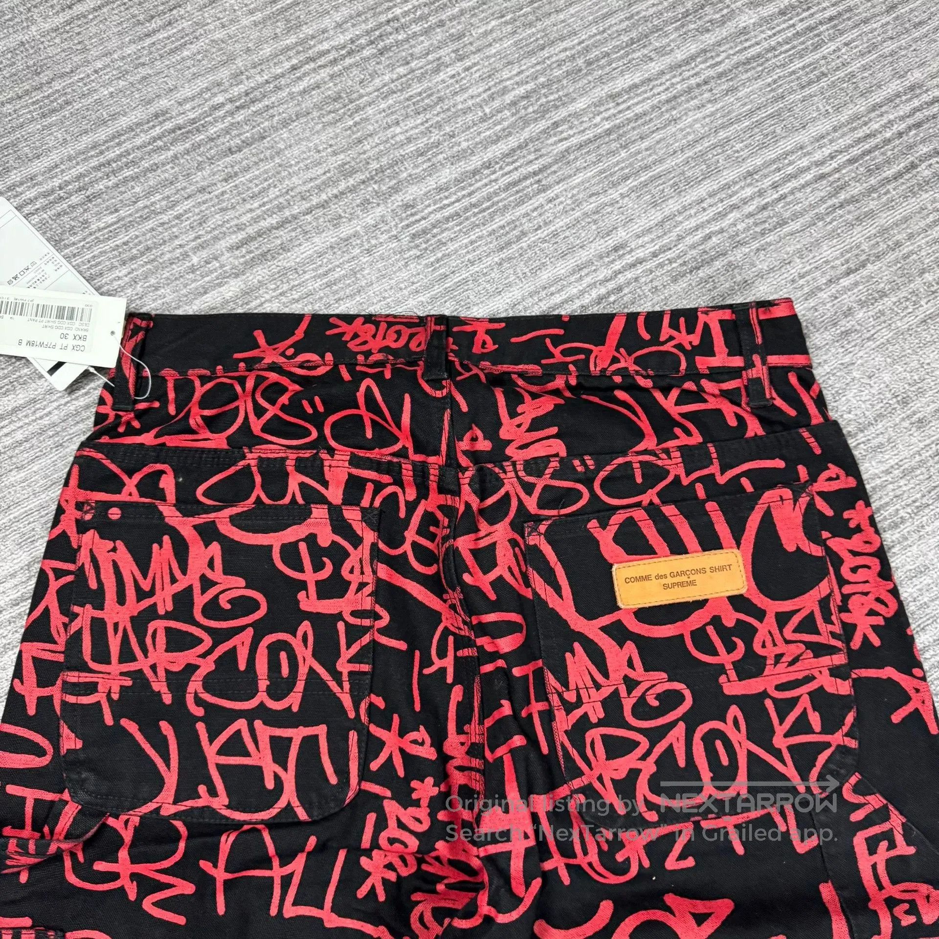 Supreme CDG x Supreme Graffiti Cargo Jeans. Size US 30 / EU 46 - 4 Thumbnail