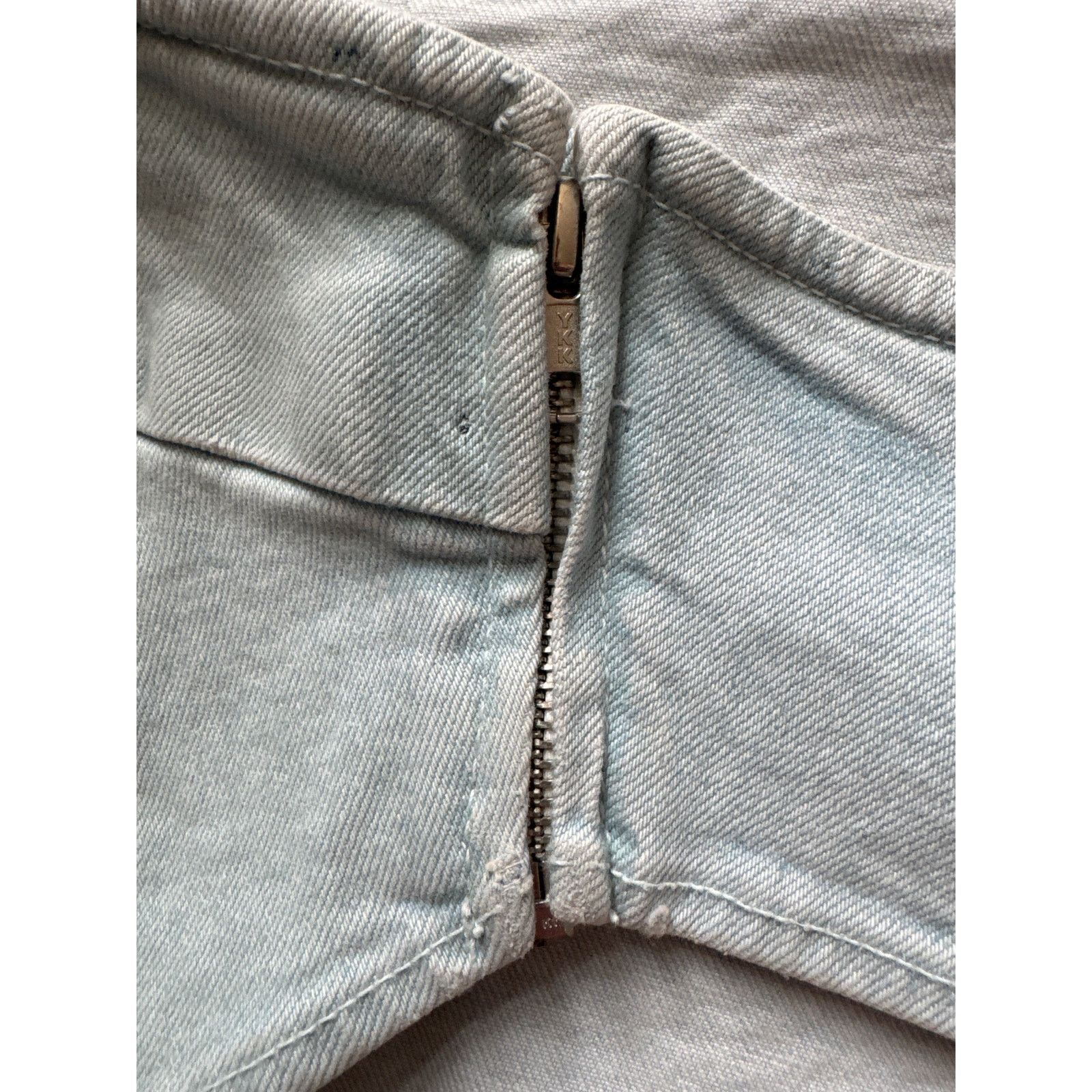 Zara NWT Zara blue denim bandana crop top spaghetti straps zip Size M / US 6-8 / IT 42-44 - 8 Thumbnail